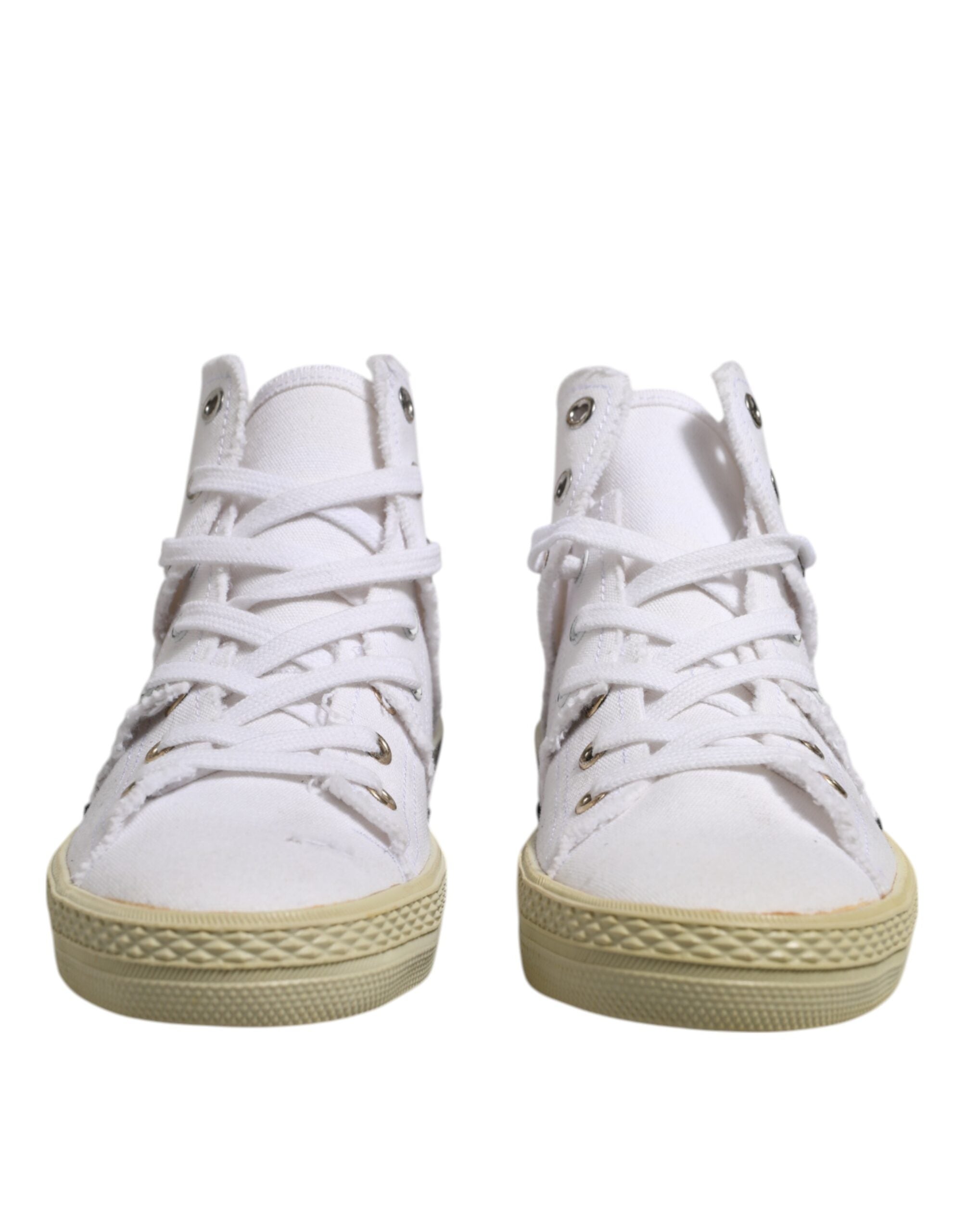 White Lace Up Mid Top Women Sneakers Shoes - ventzia
