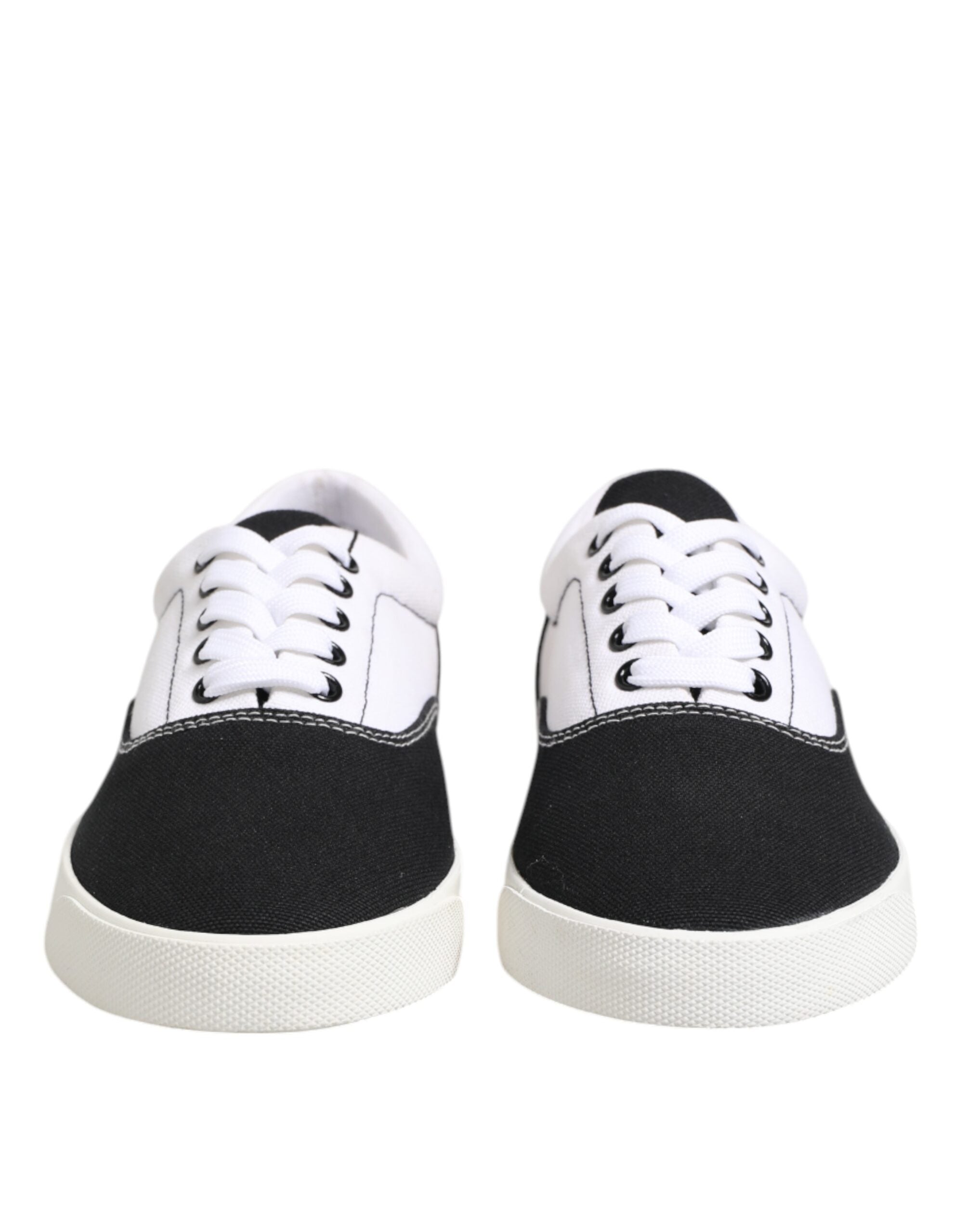 Black Cotton Canvas Lace Up Men Sneakers Shoes - ventzia