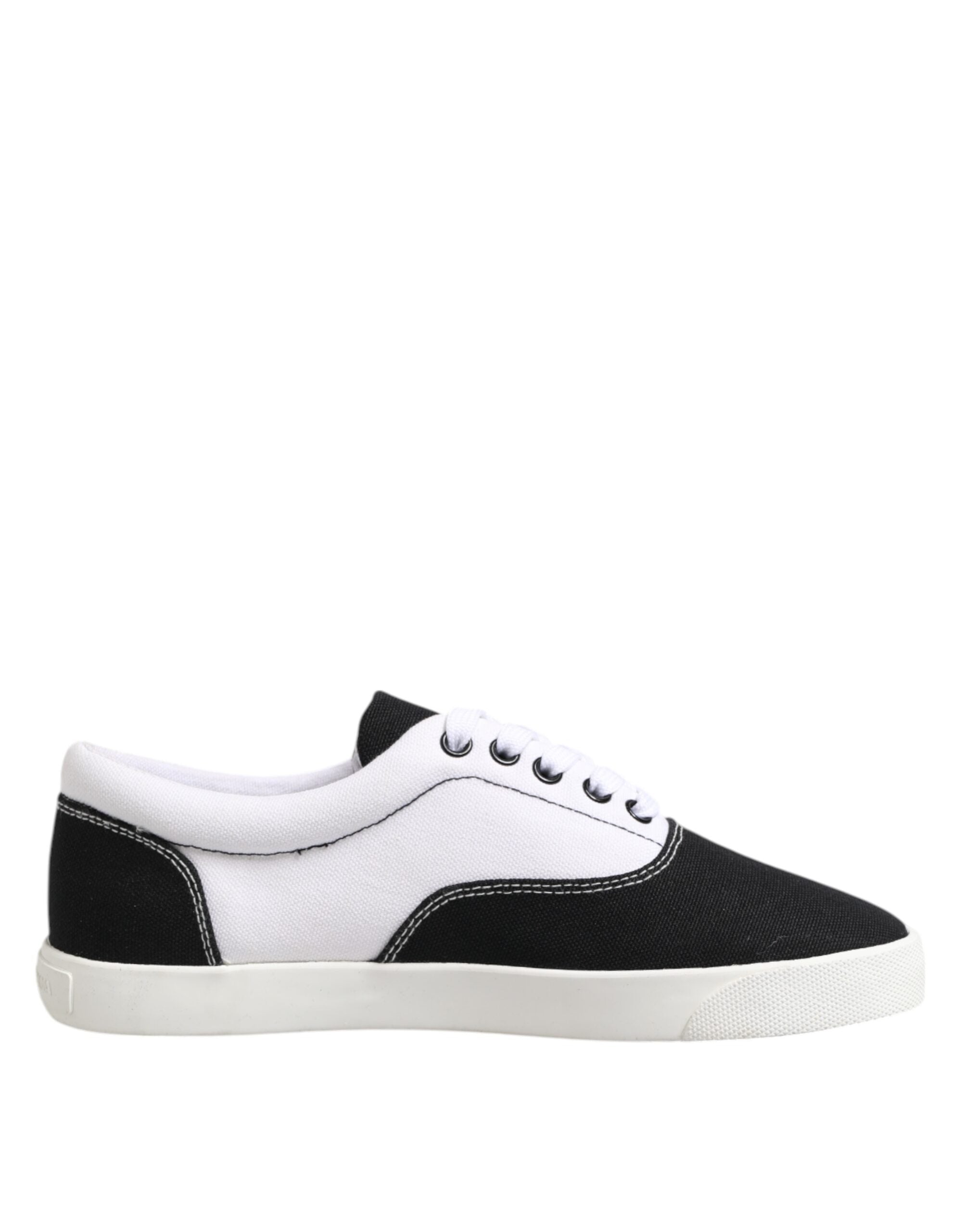 Black Cotton Canvas Lace Up Men Sneakers Shoes - ventzia