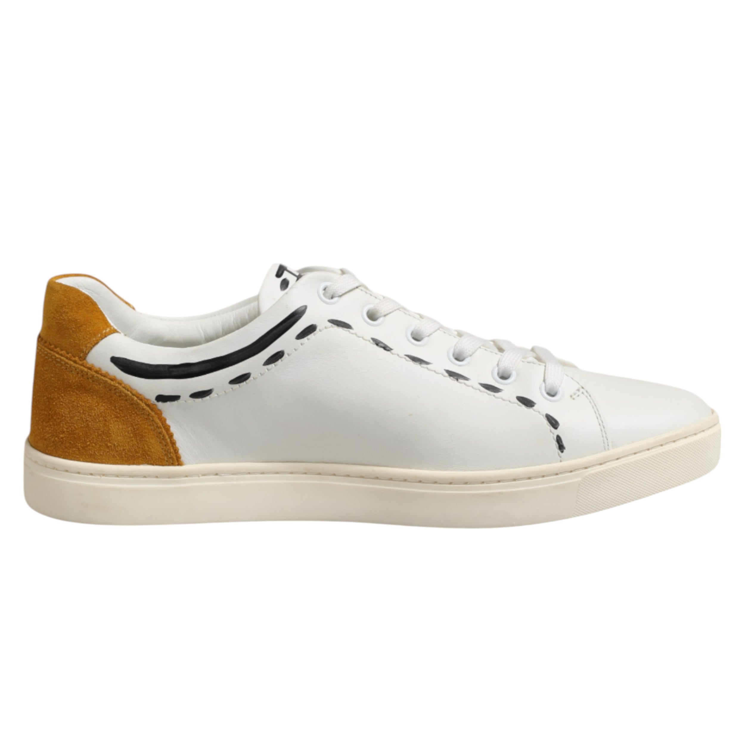 White Leather MILANO Low Top Sneakers Shoes - ventzia