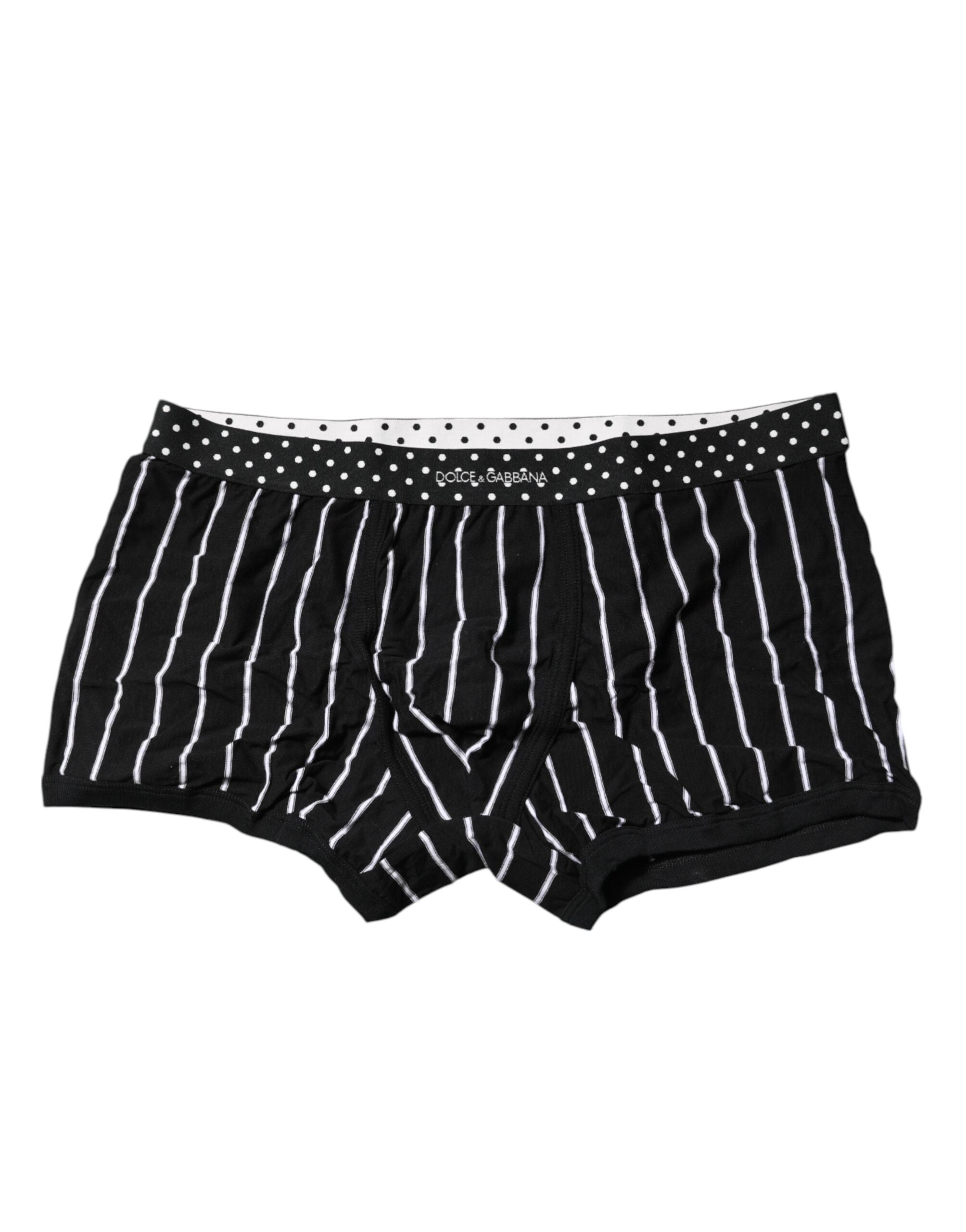 Black White Striped Regular Boxer Underwear - ventzia