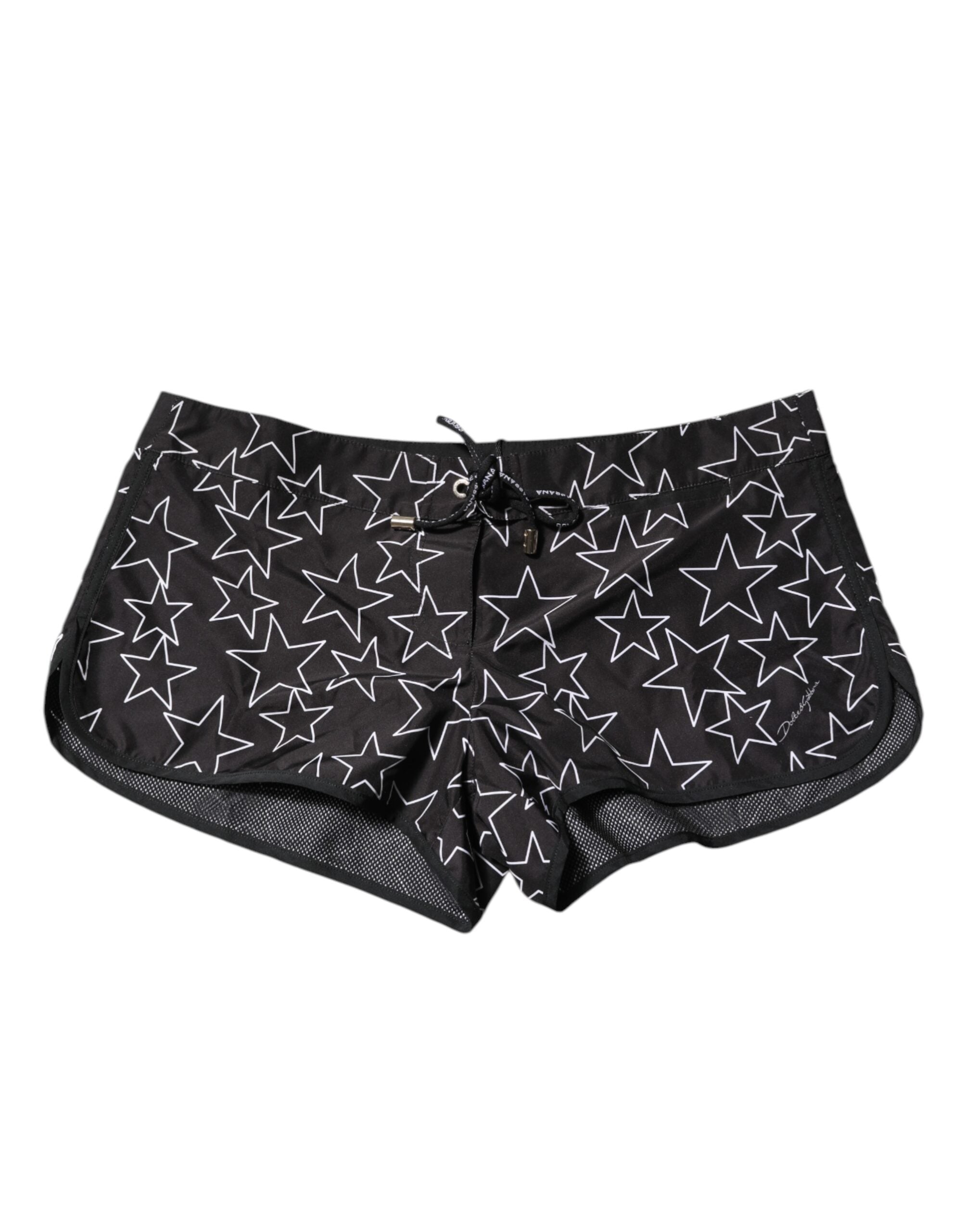 Black Star Print Beachwear Shorts Swimwear - ventzia