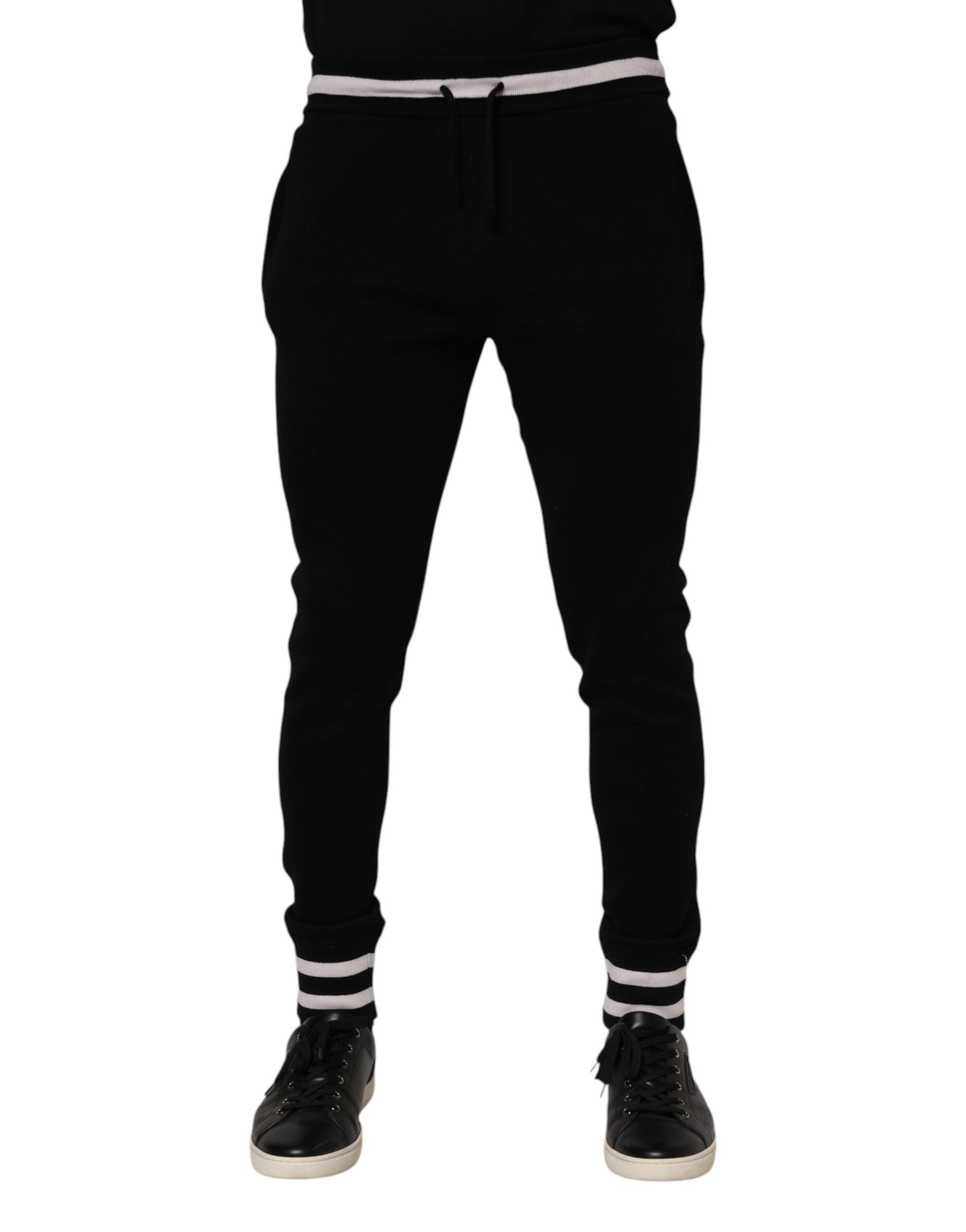 Black Cotton Men Jogger Sweatpants Pants - ventzia