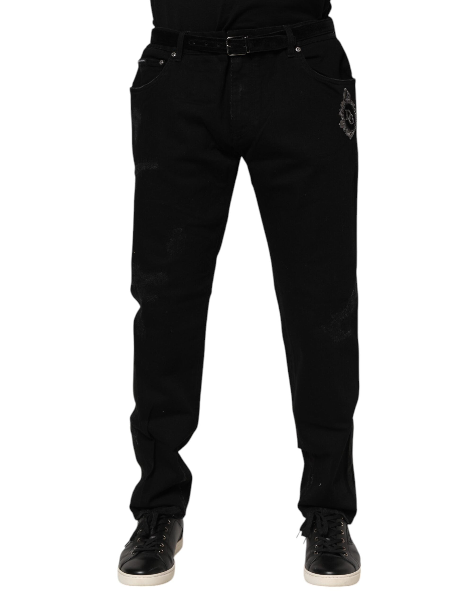 Black Cotton Skinny Men Denim Jeans - ventzia