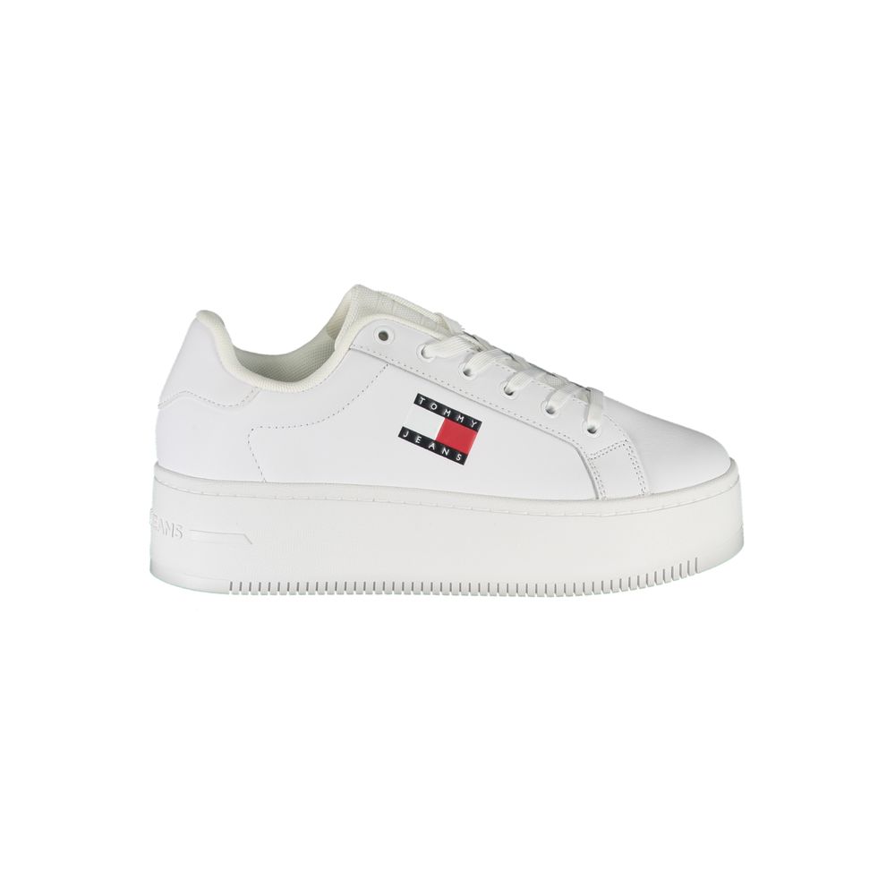 White Leather Women Sneaker - ventzia