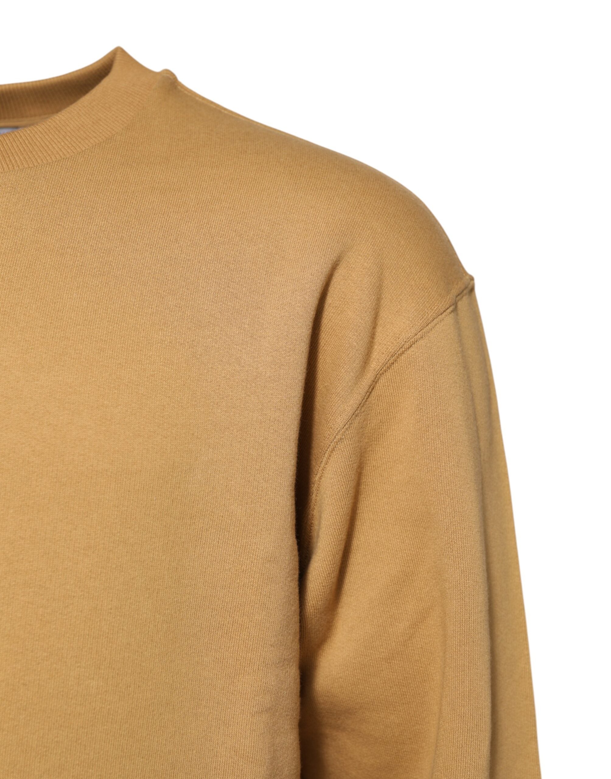 Mustard Cotton DG Embossed Pullover Sweater - ventzia
