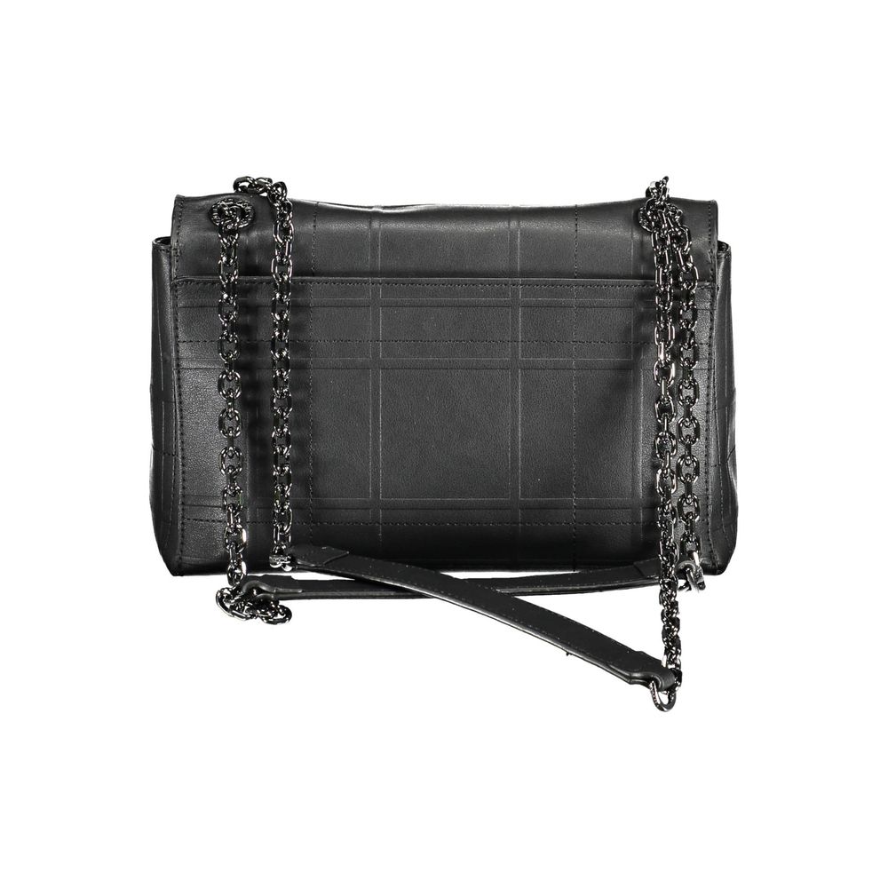 Black Polyester Handbag - ventzia