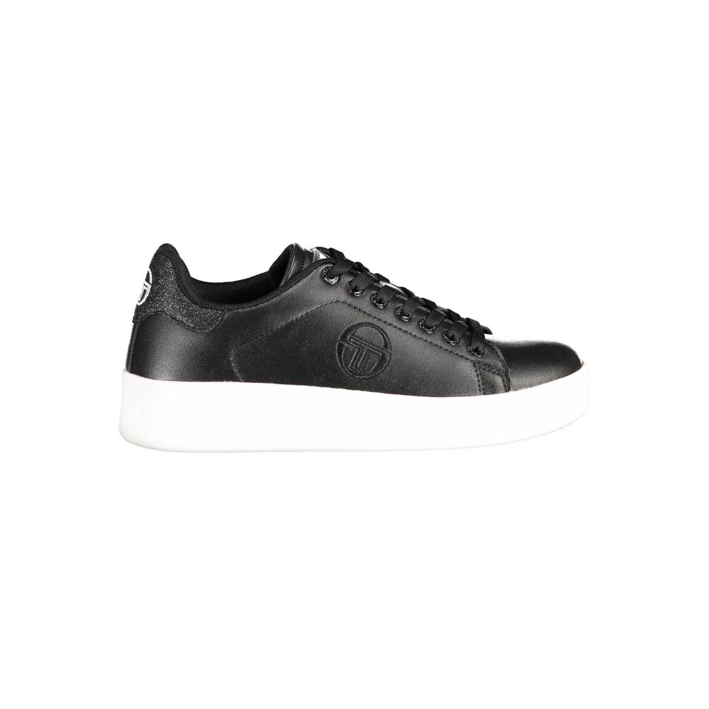 Black Polyester Sneaker - ventzia