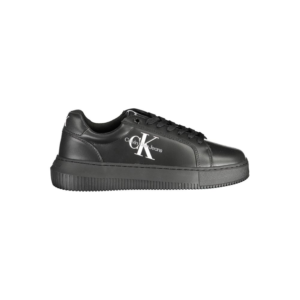 Black Polyester Sneaker - ventzia