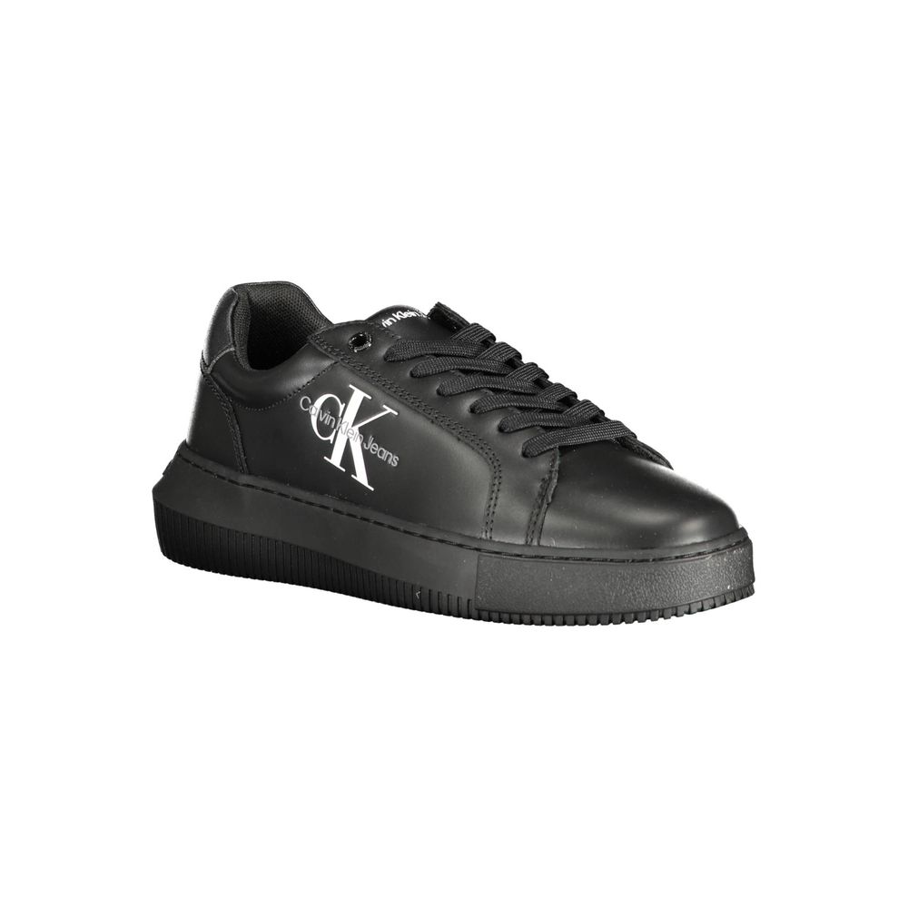 Black Polyester Sneaker - ventzia