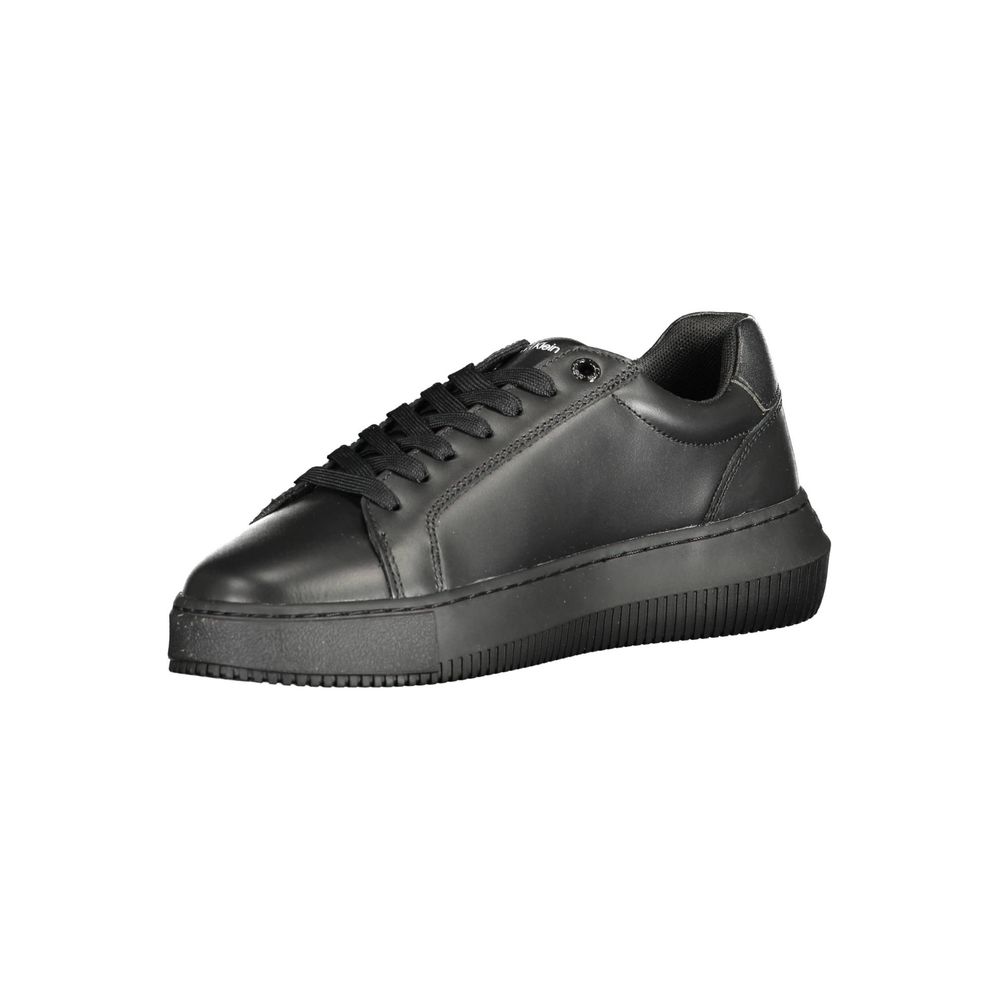 Black Polyester Sneaker - ventzia