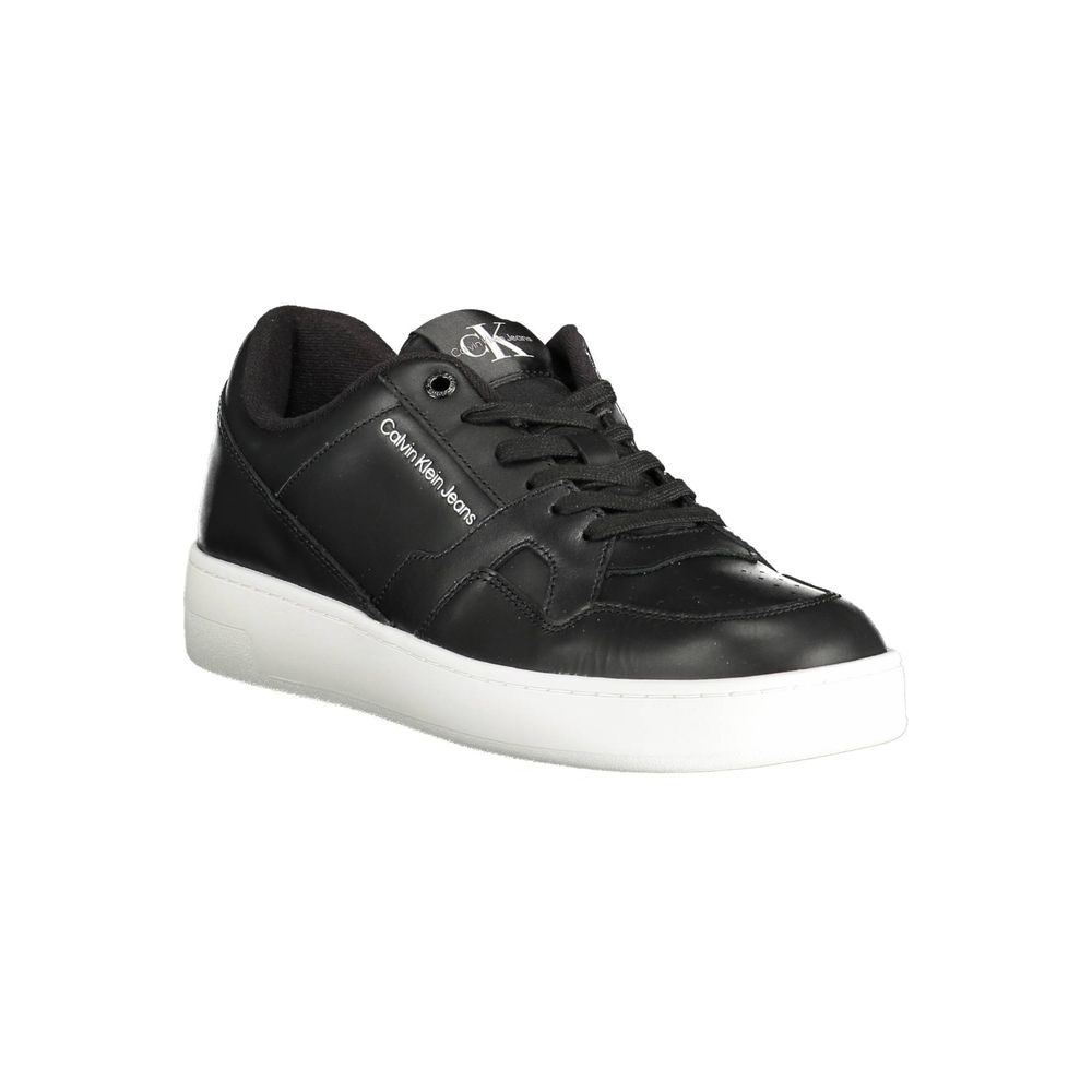 Black Polyester Sneaker - ventzia