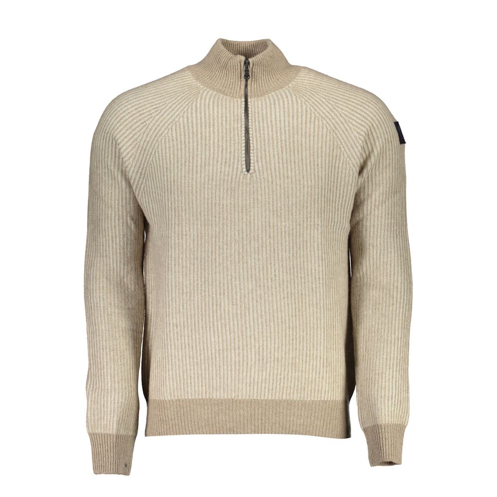 Beige Wool Sweater - ventzia