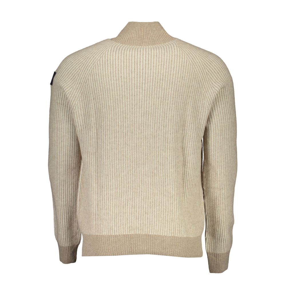 Beige Wool Sweater - ventzia