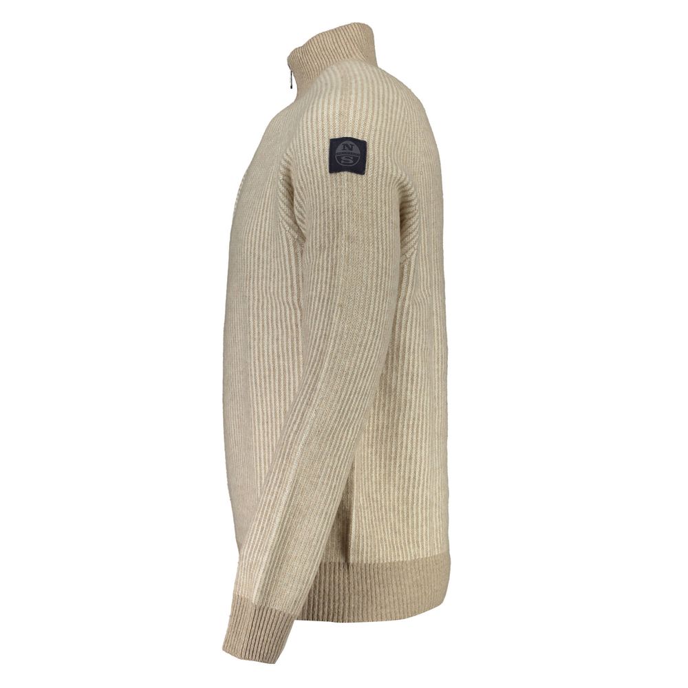 Beige Wool Sweater - ventzia