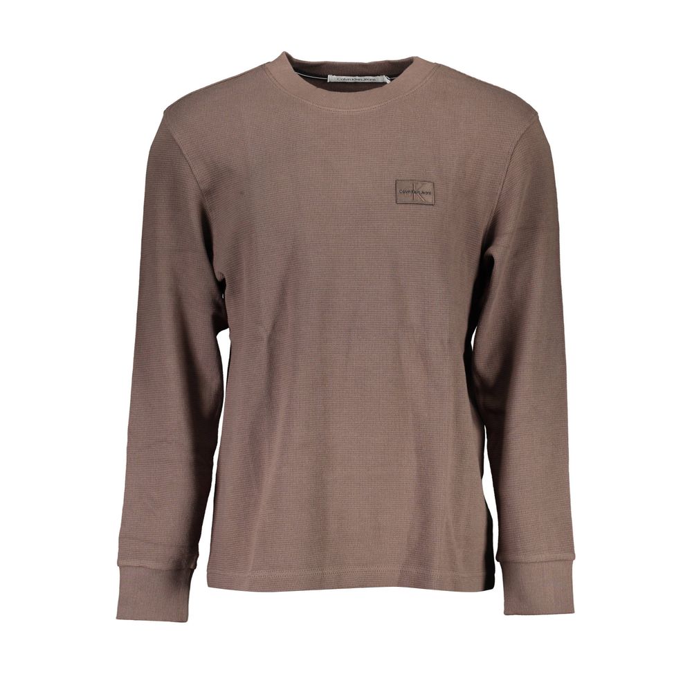 Brown Cotton Sweater - ventzia