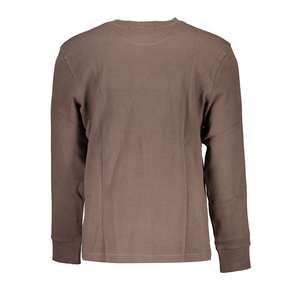 Brown Cotton Sweater - ventzia