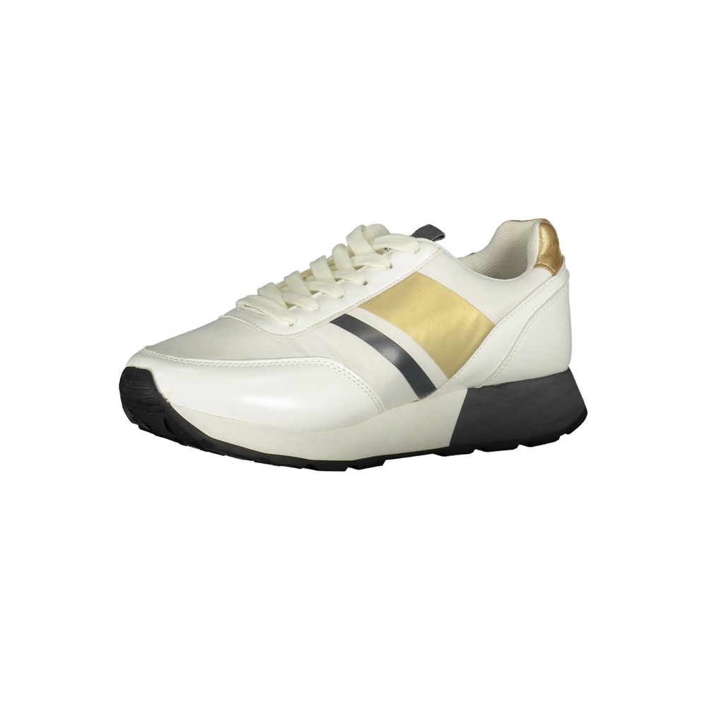 White Polyester Sneaker - ventzia