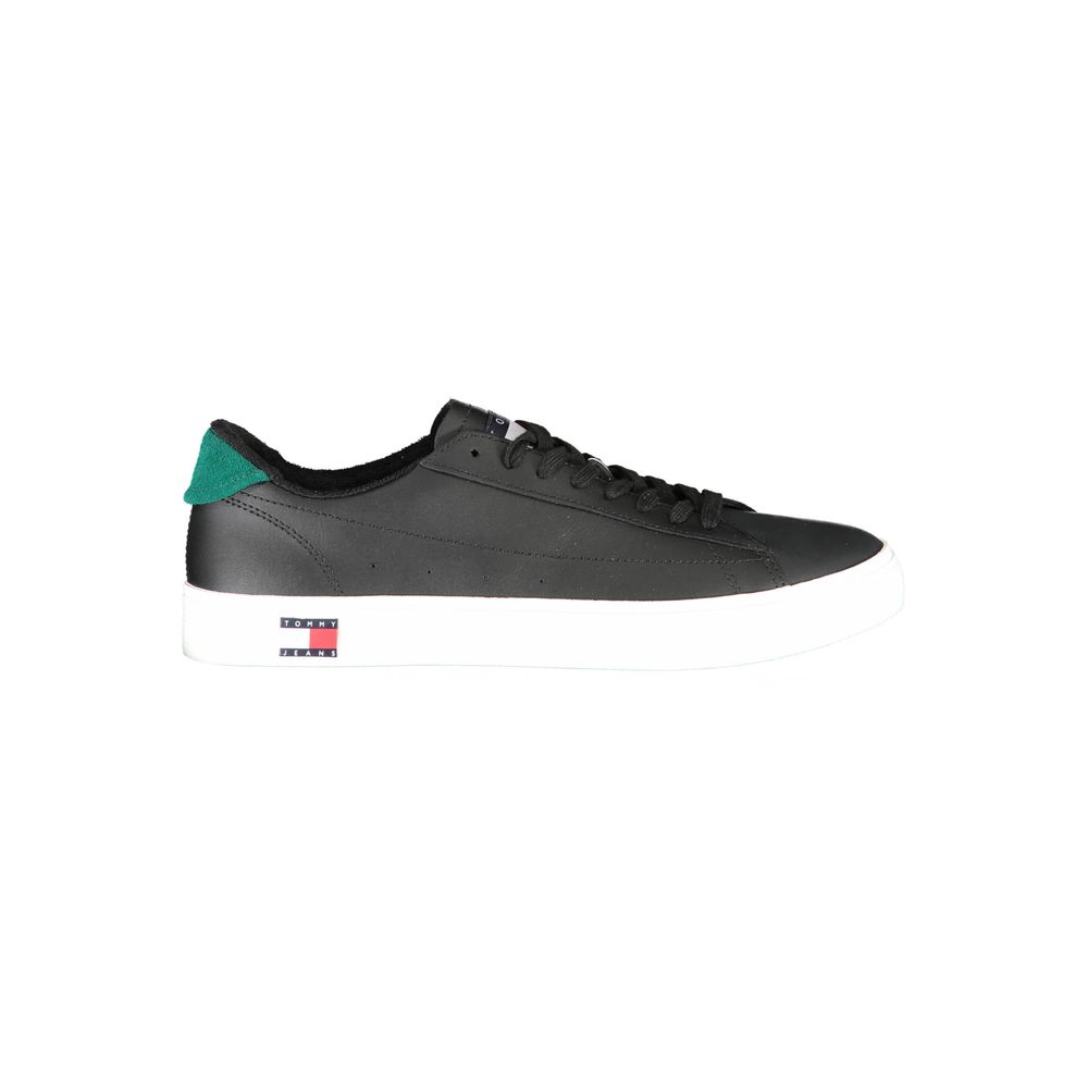 Black Polyester Sneaker - ventzia