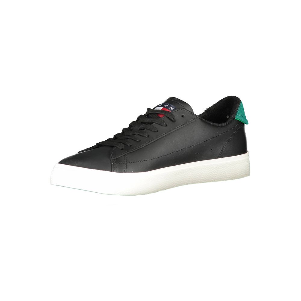 Black Polyester Sneaker - ventzia