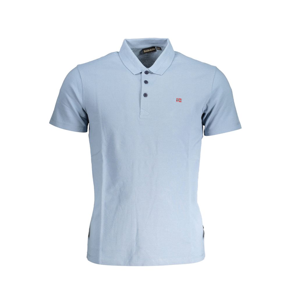 Blue Cotton Polo Shirt - ventzia