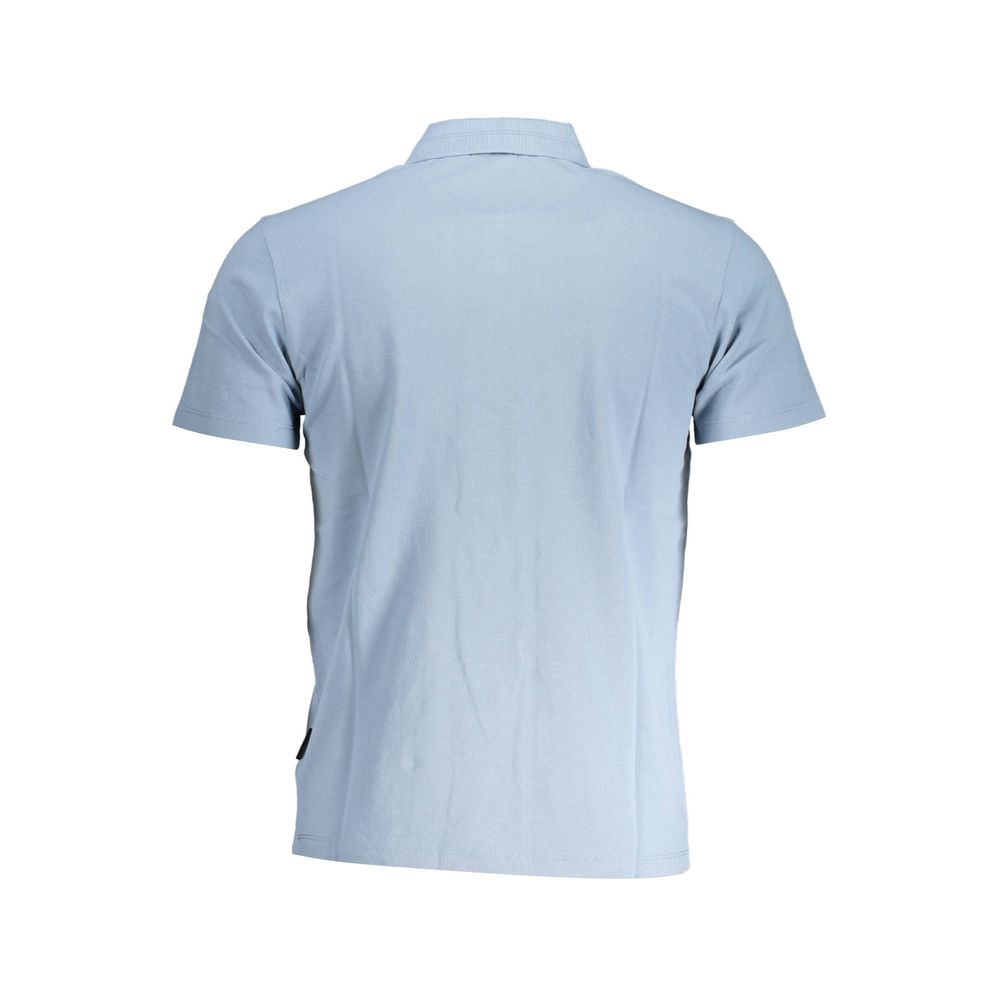 Blue Cotton Polo Shirt - ventzia