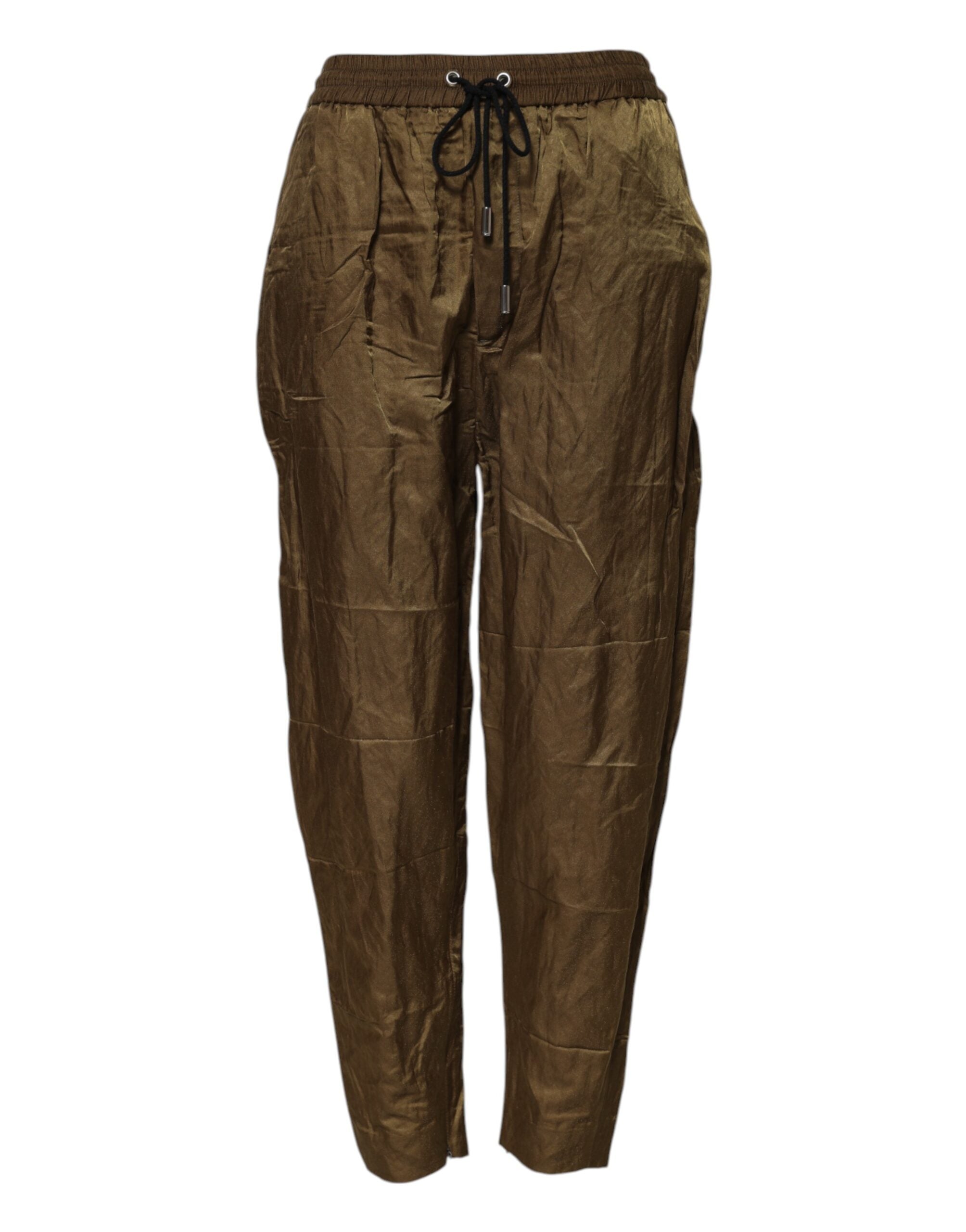 Brown Mid Waisted Women Sweatpants Pants - ventzia