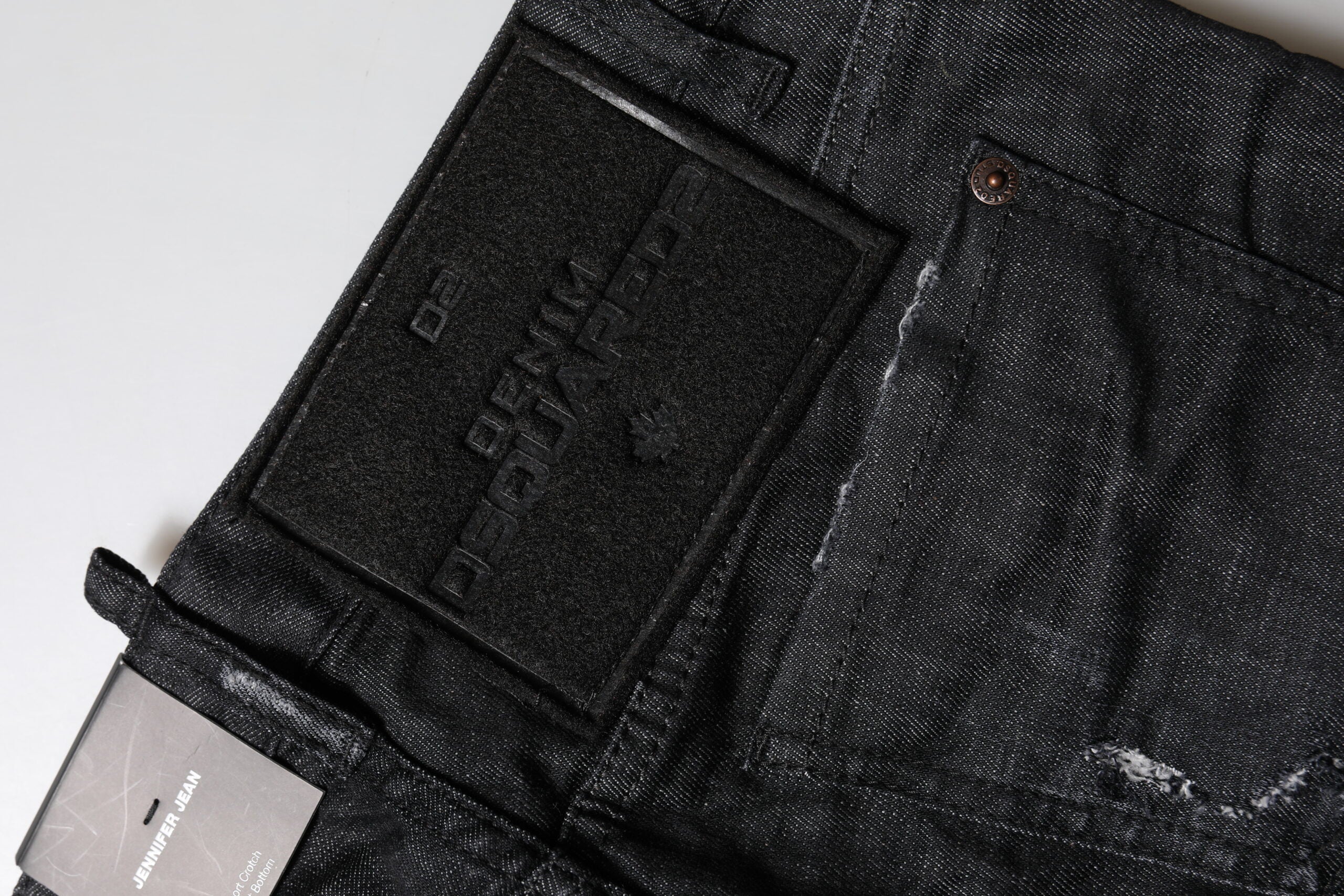 Black Cotton Low Waist Skinny Denim Jeans - ventzia