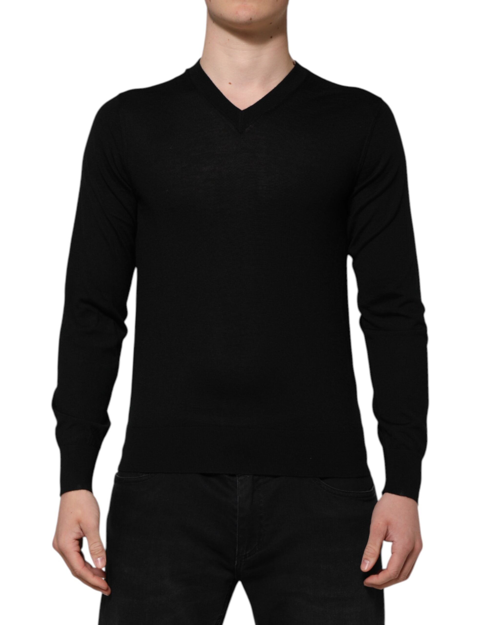 Dark Gray Embroidered Logo Pullover Sweater - ventzia