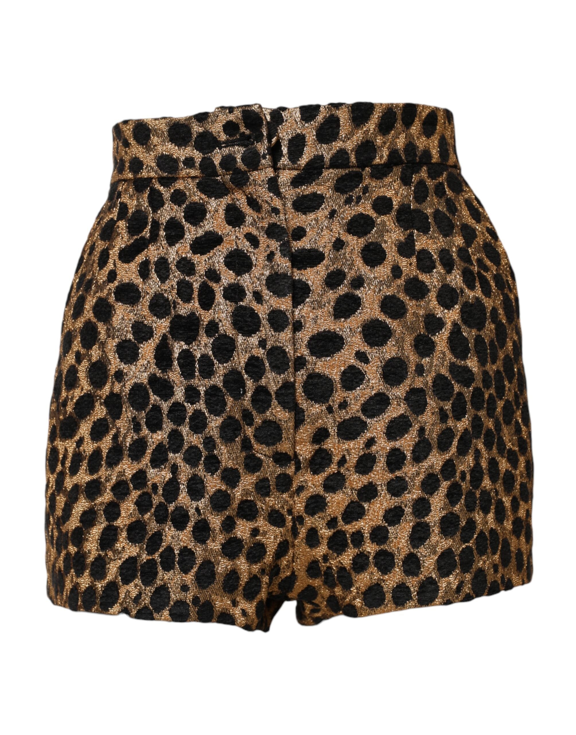 Brown Leopard High Waisted Hot Pants Shorts - ventzia