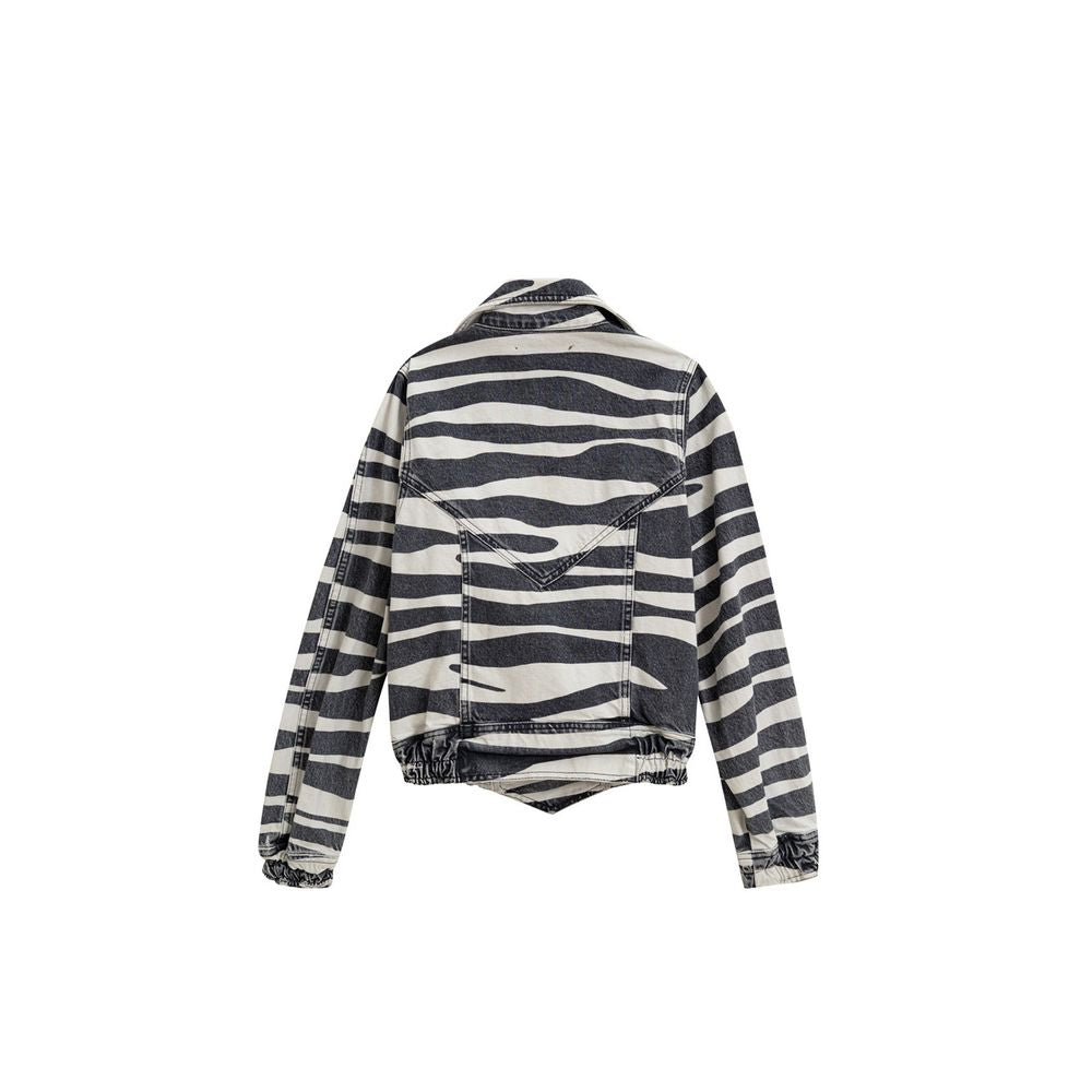 Black And White Cotton Blazer - ventzia