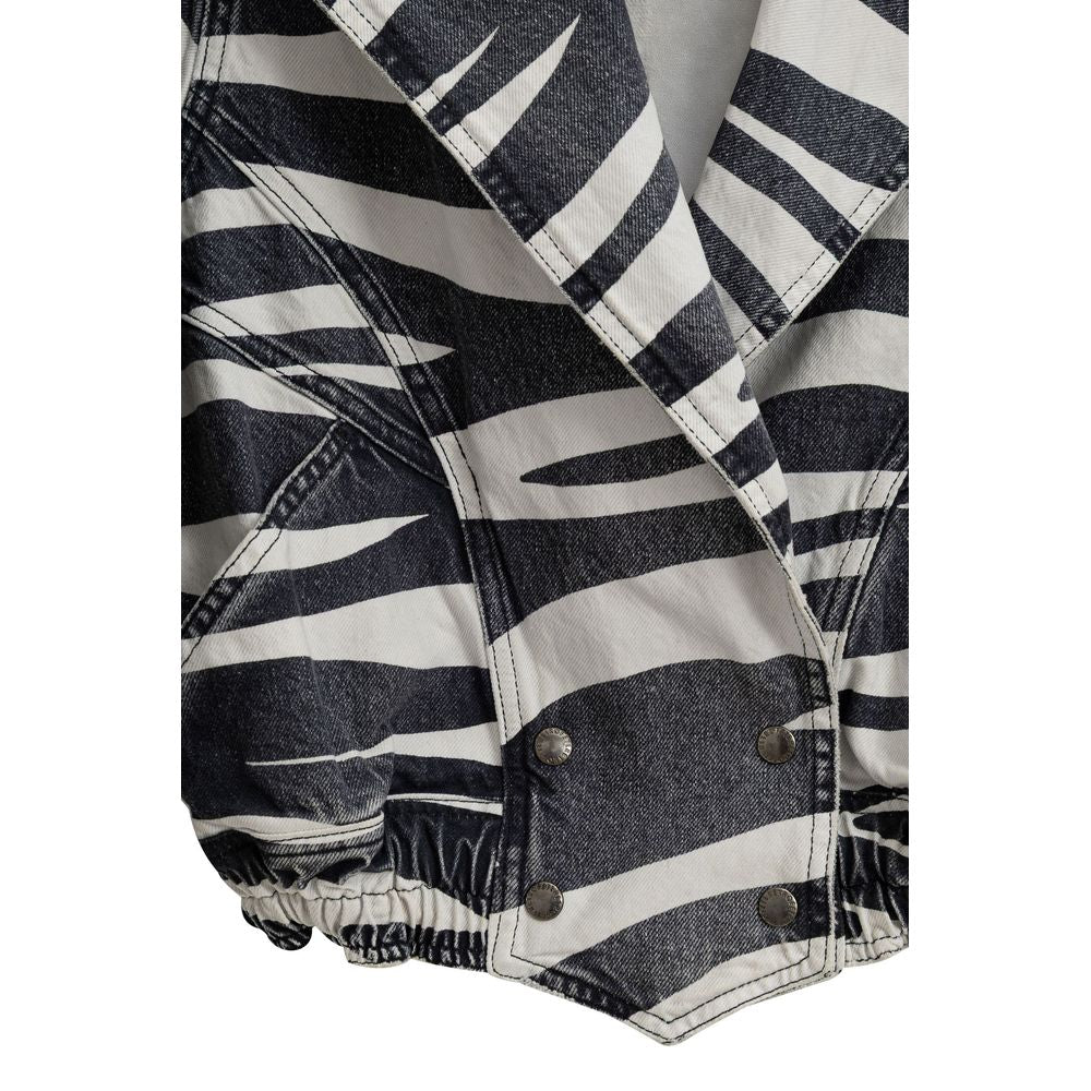Black And White Cotton Blazer - ventzia