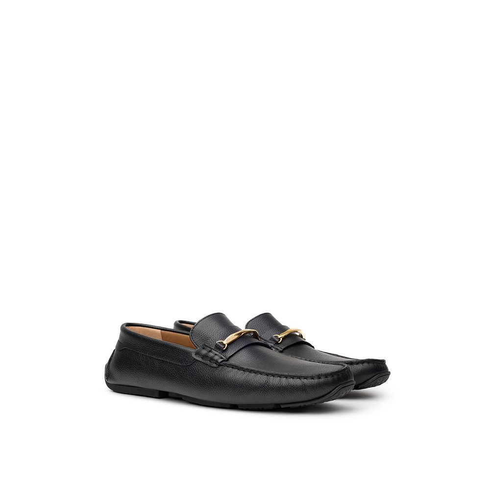 Black Leather Moccassin - ventzia