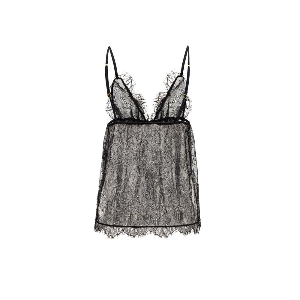 Black Polyamide Top - ventzia