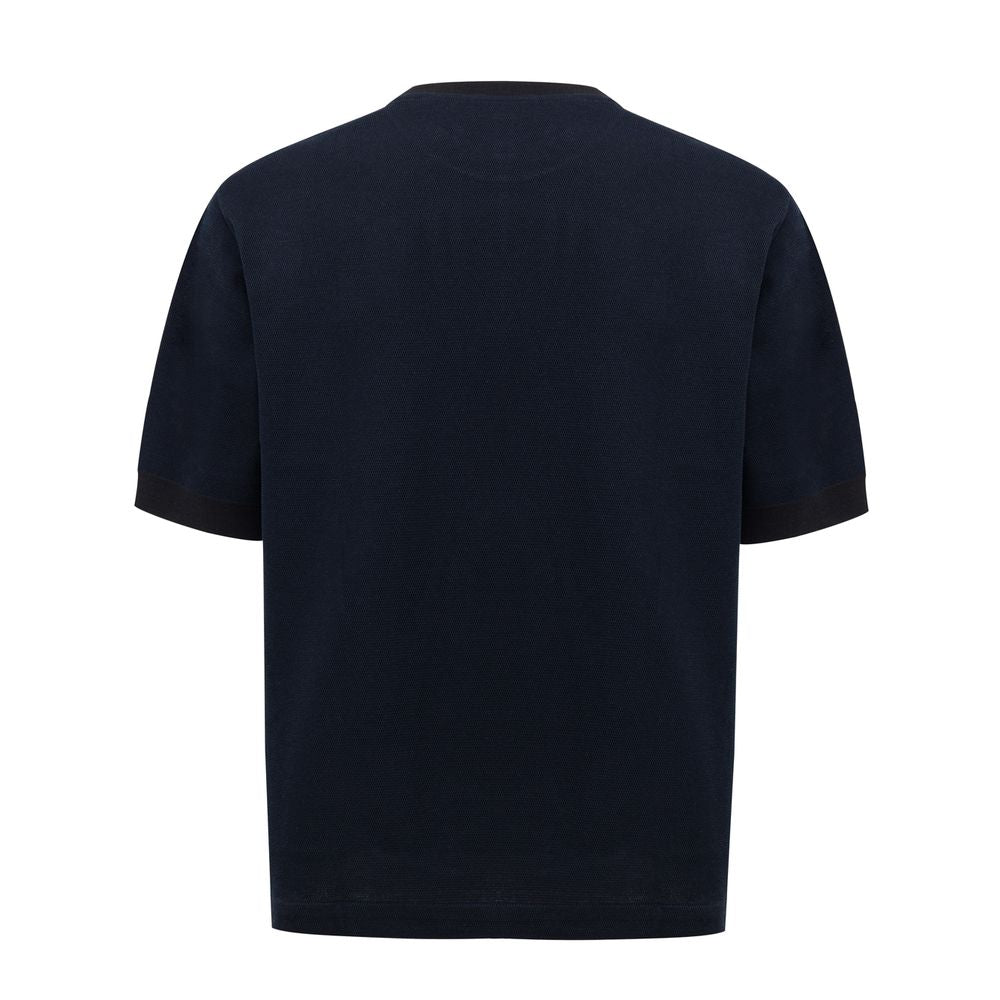 Blue Cotton T-Shirt - ventzia