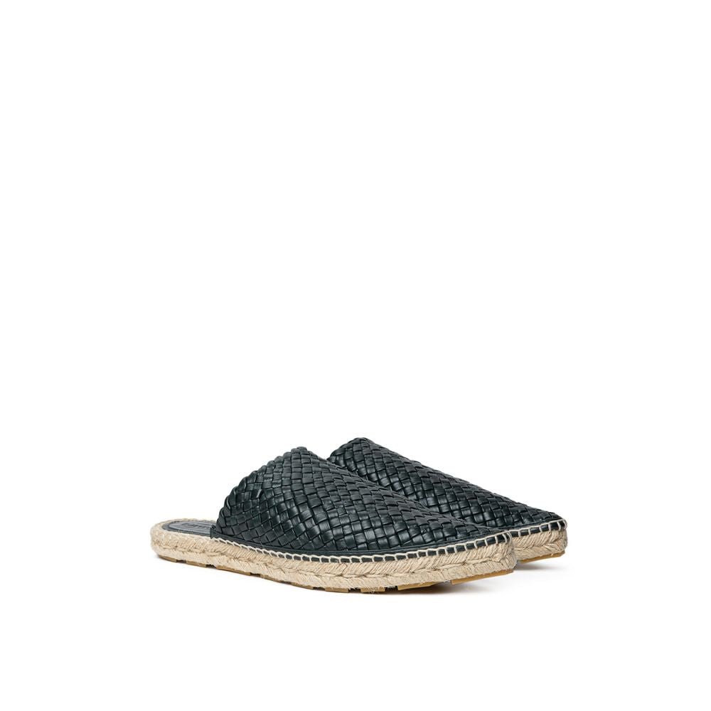 Green Leather Espadrille - ventzia