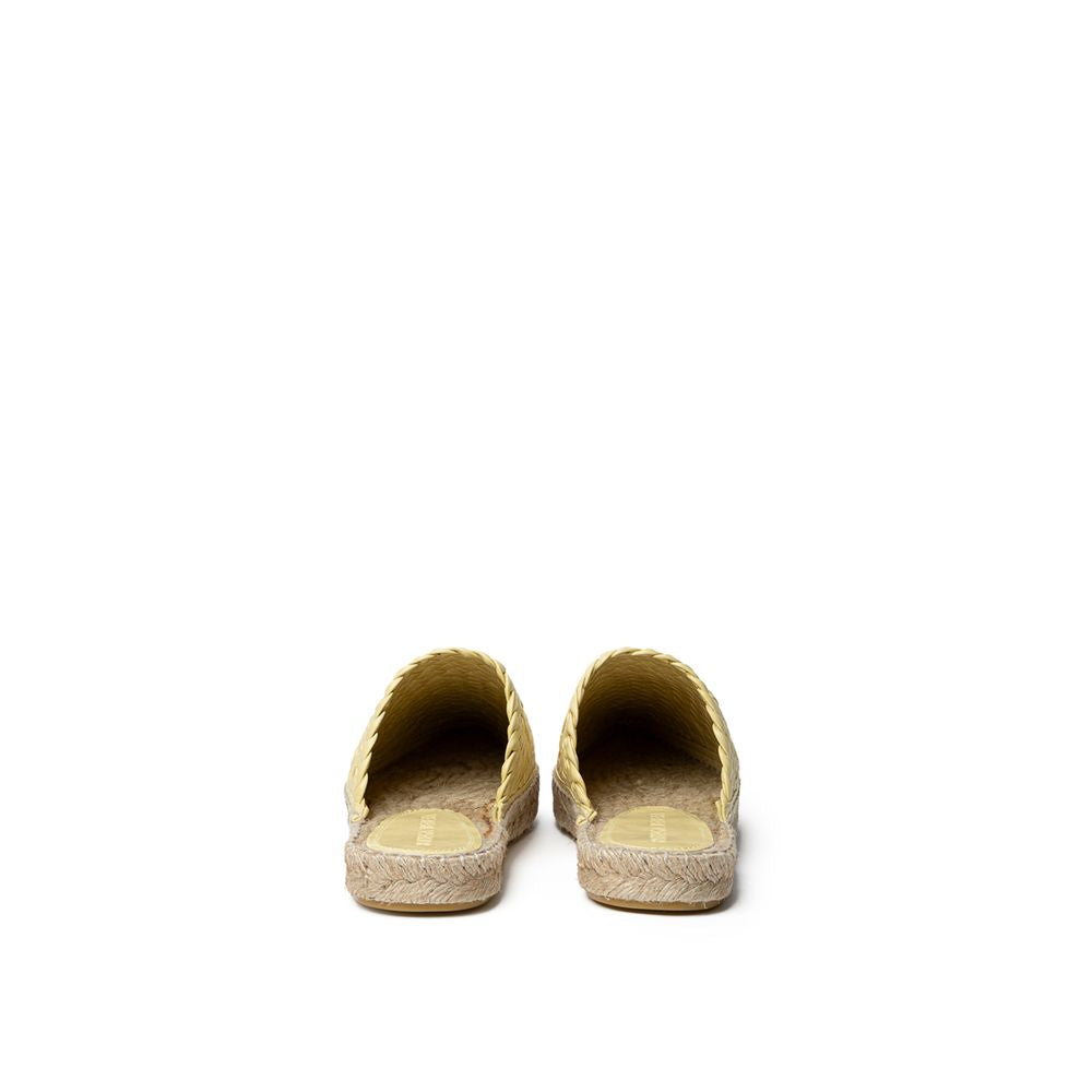 Yellow Leather Espadrille - ventzia