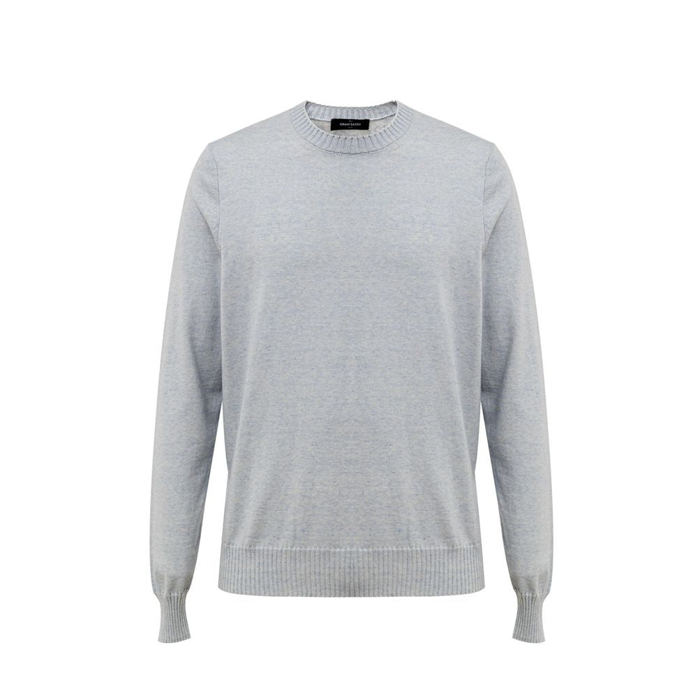 Blue Cotton Sweater - ventzia