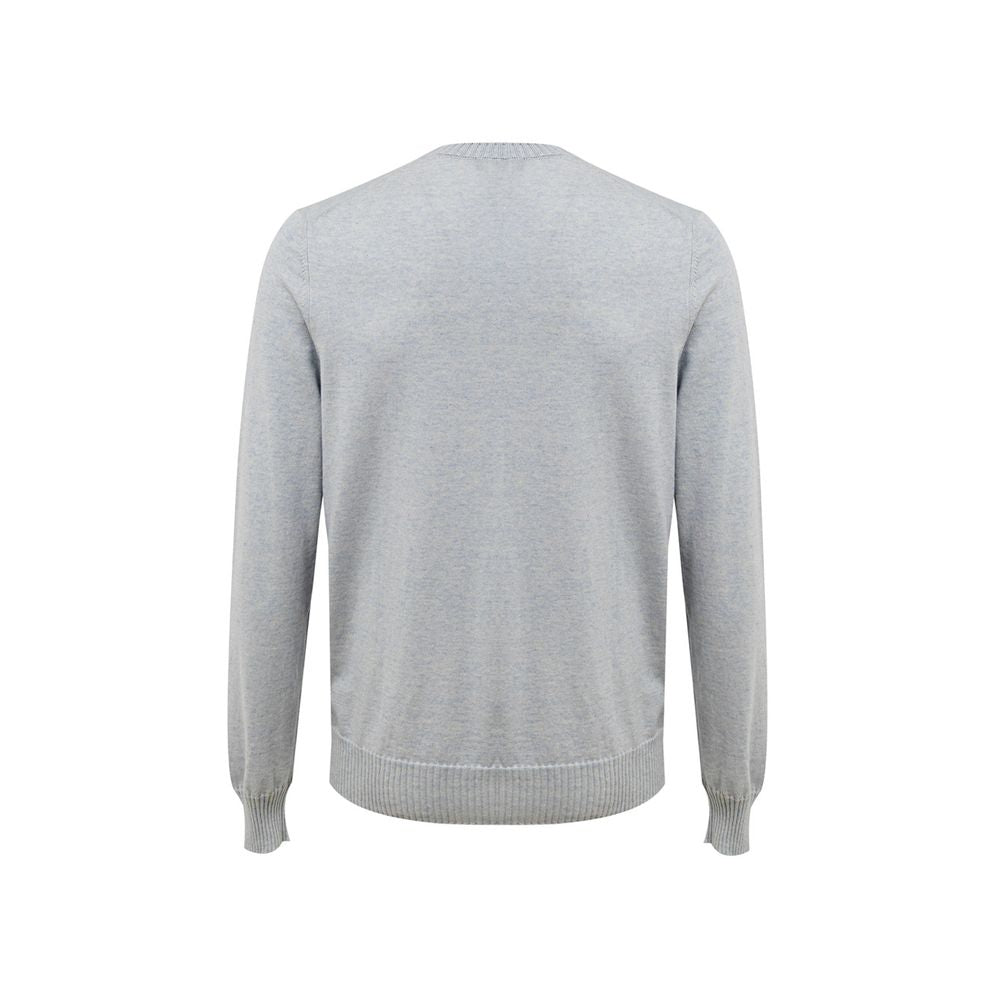 Blue Cotton Sweater - ventzia