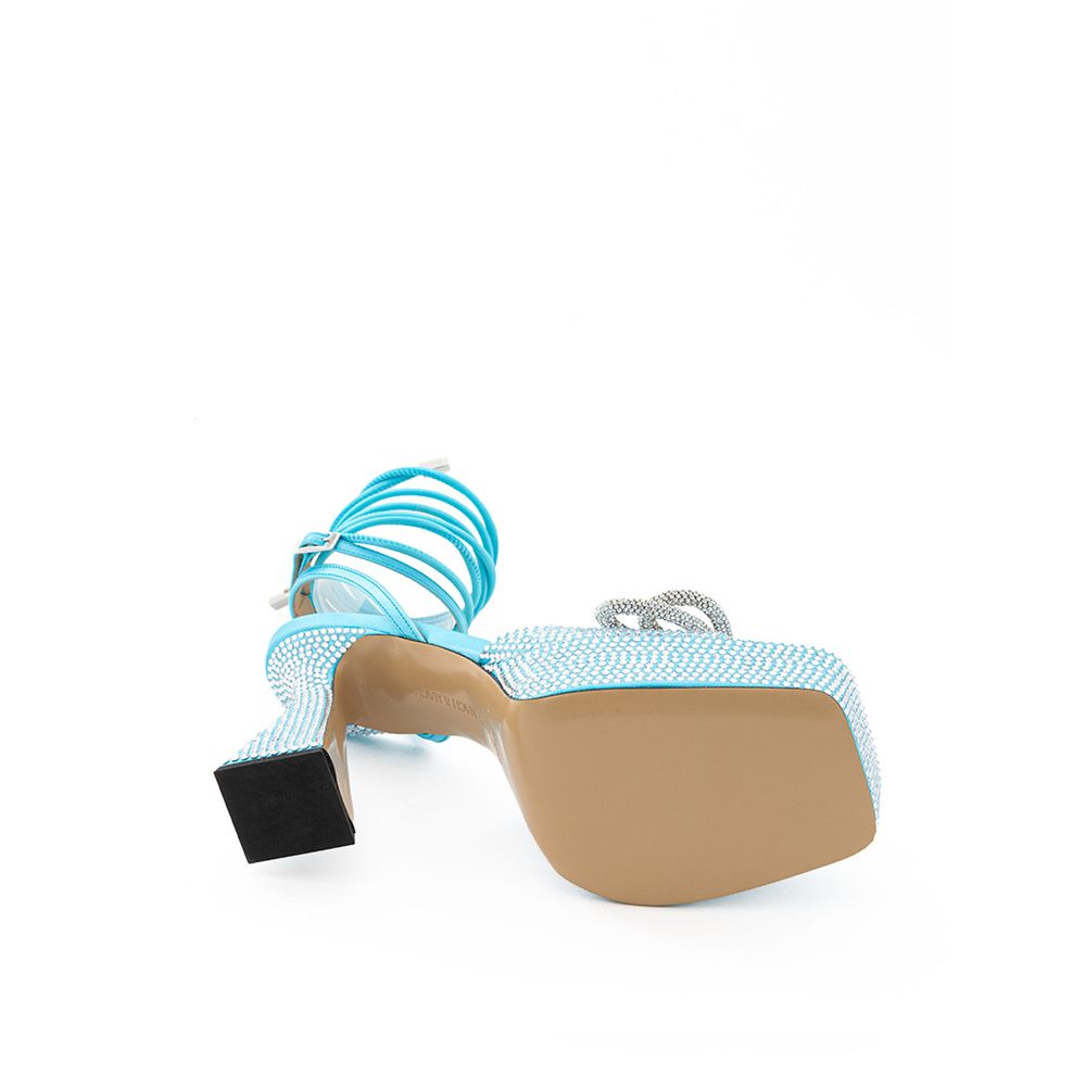 Blue Leather Platform - ventzia