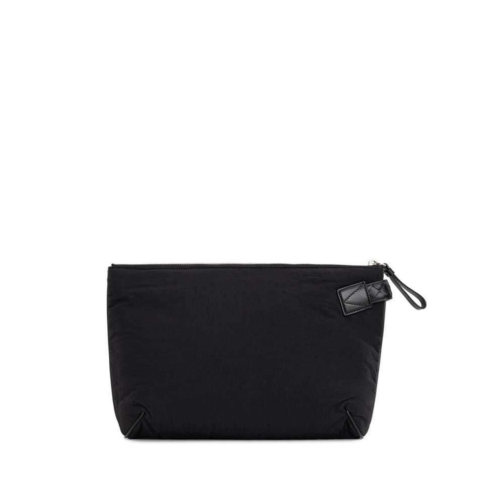 Black Nylon Clutch Bag - ventzia