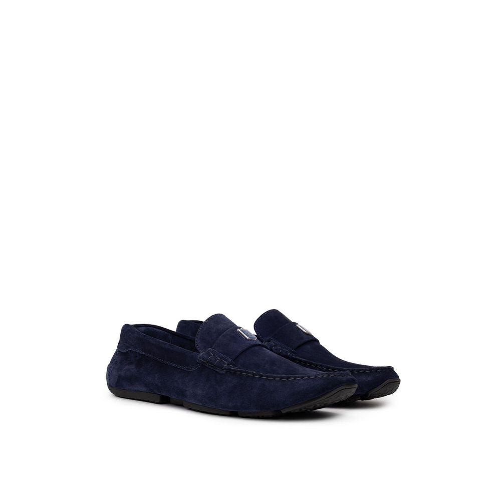 Blue Leather Moccassin - ventzia