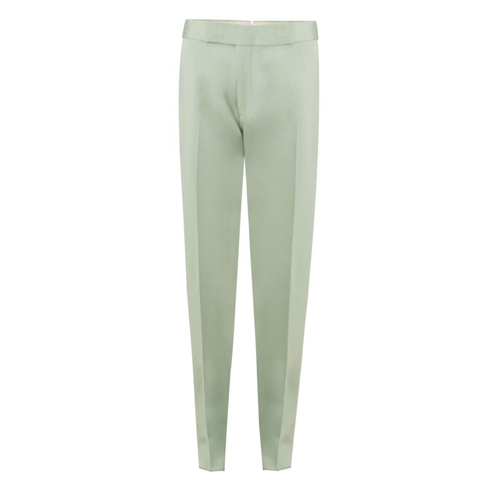 Green Viscose Chino Pant - ventzia