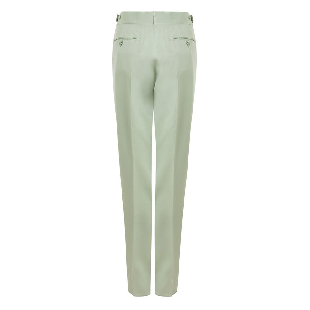 Green Viscose Chino Pant - ventzia
