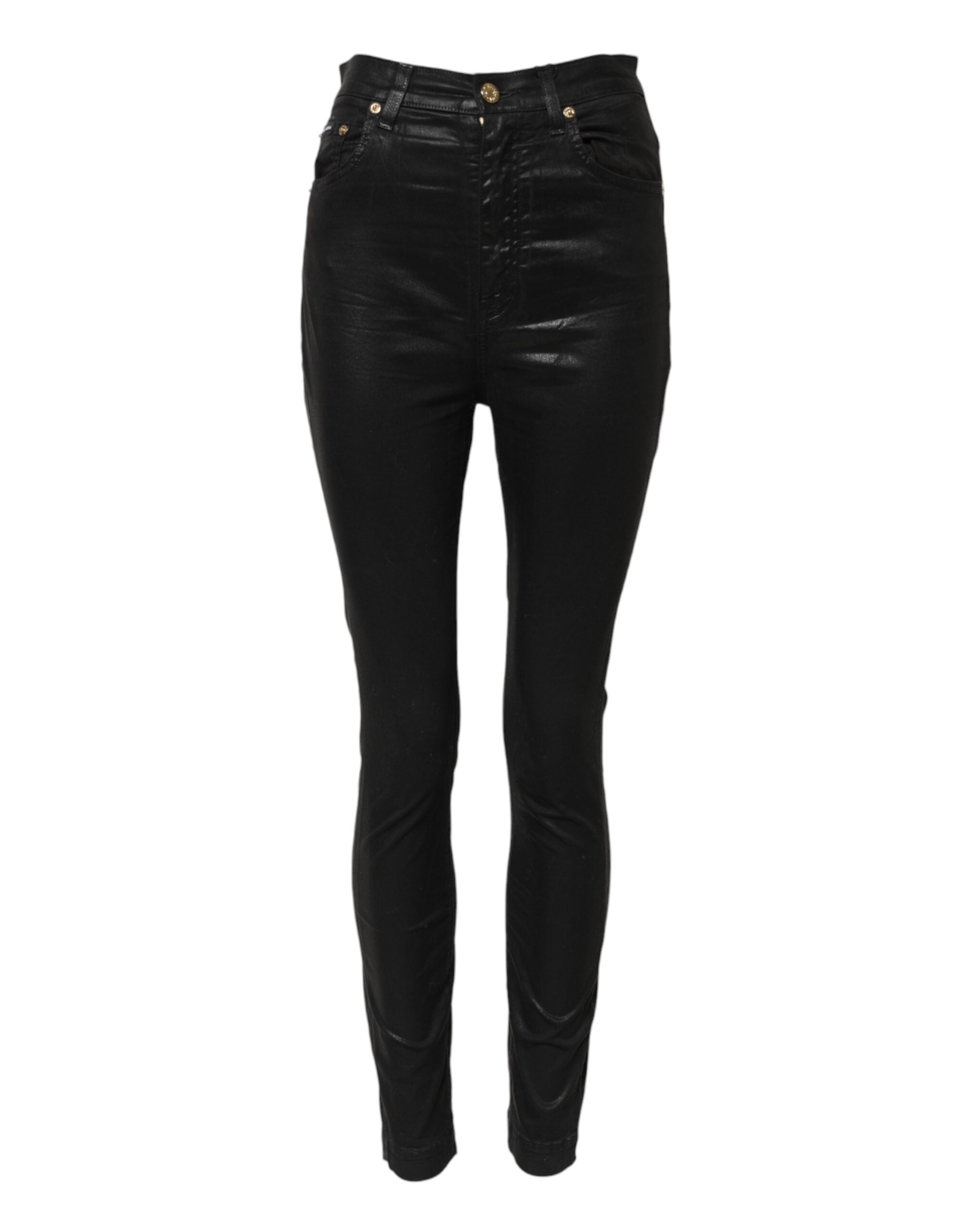 Black GRACE High Waist Skinny Denim Jeans - ventzia