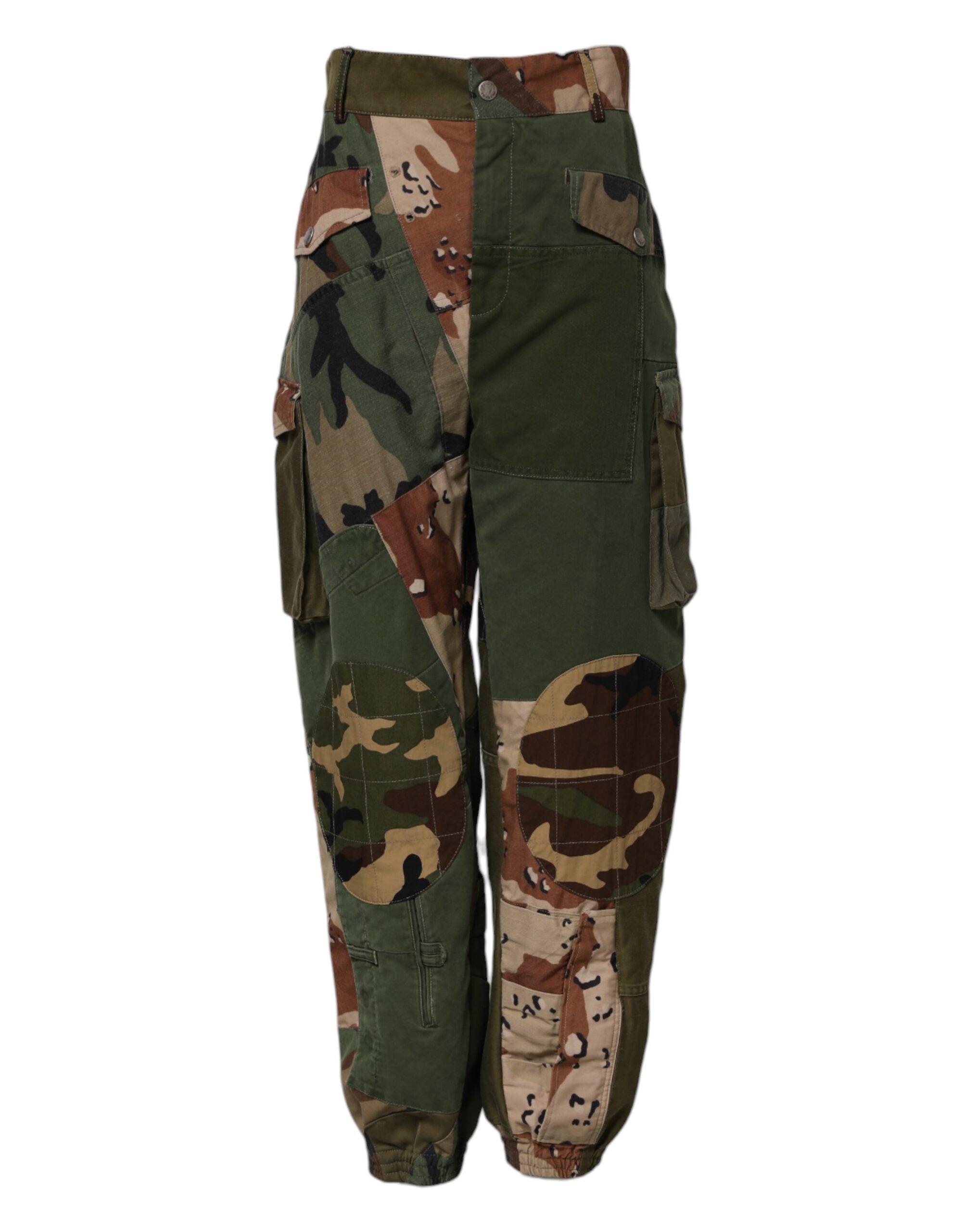 Multicolor Camouflage Cargo Pants - ventzia