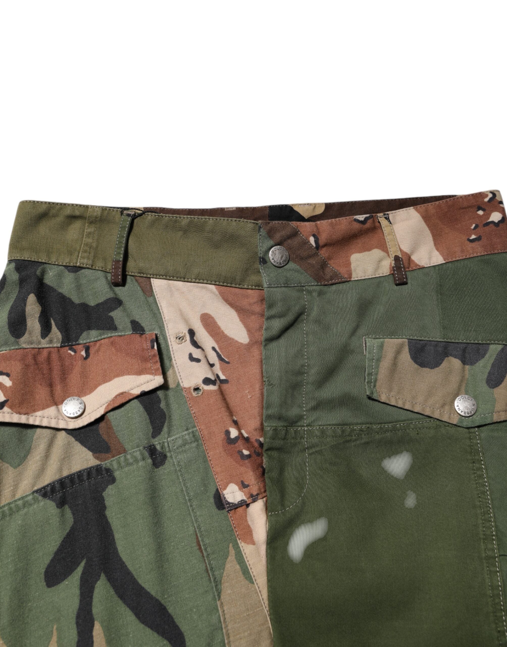 Multicolor Camouflage Cargo Pants - ventzia