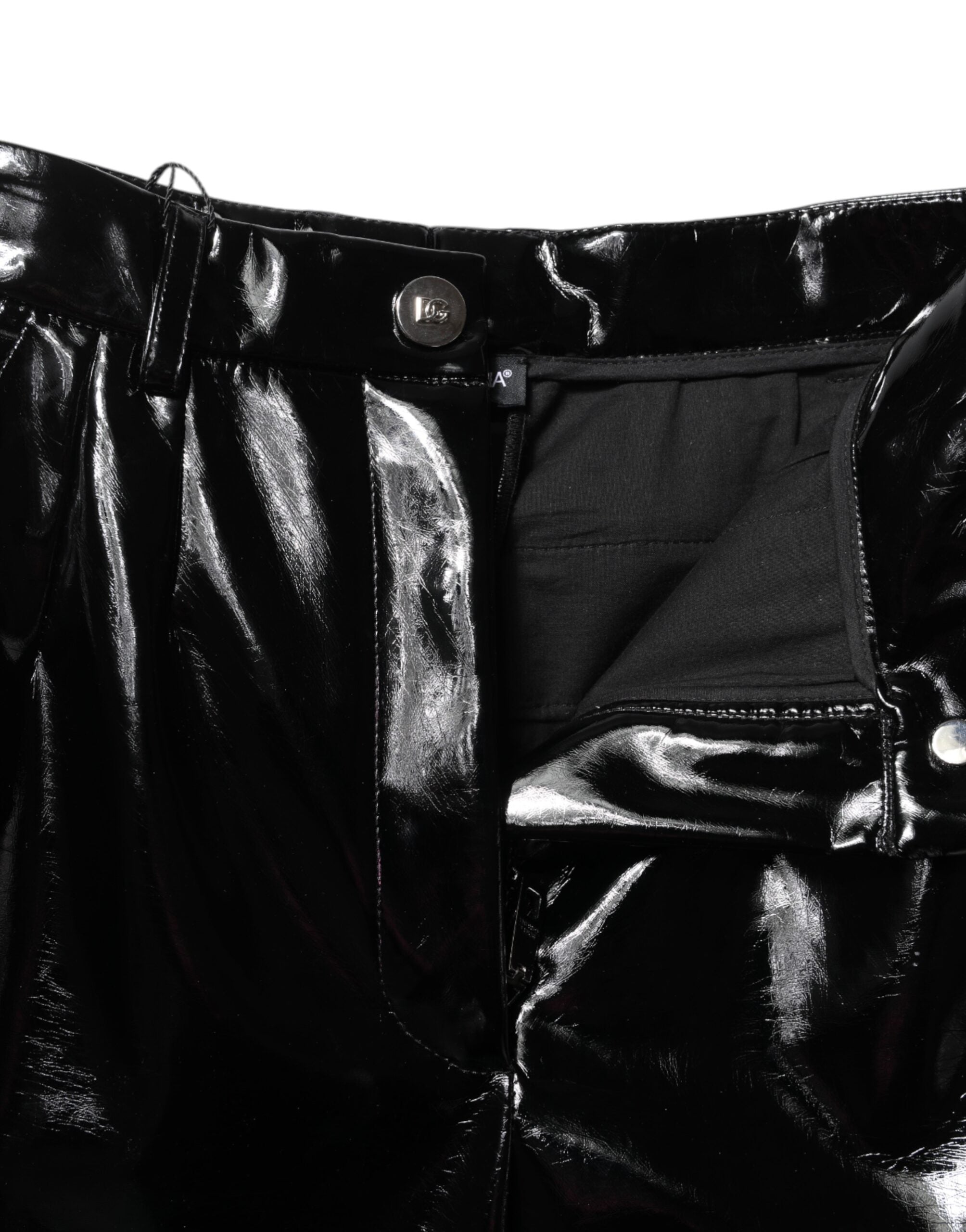 Black High Waist Cargo Bootcut Pants - ventzia