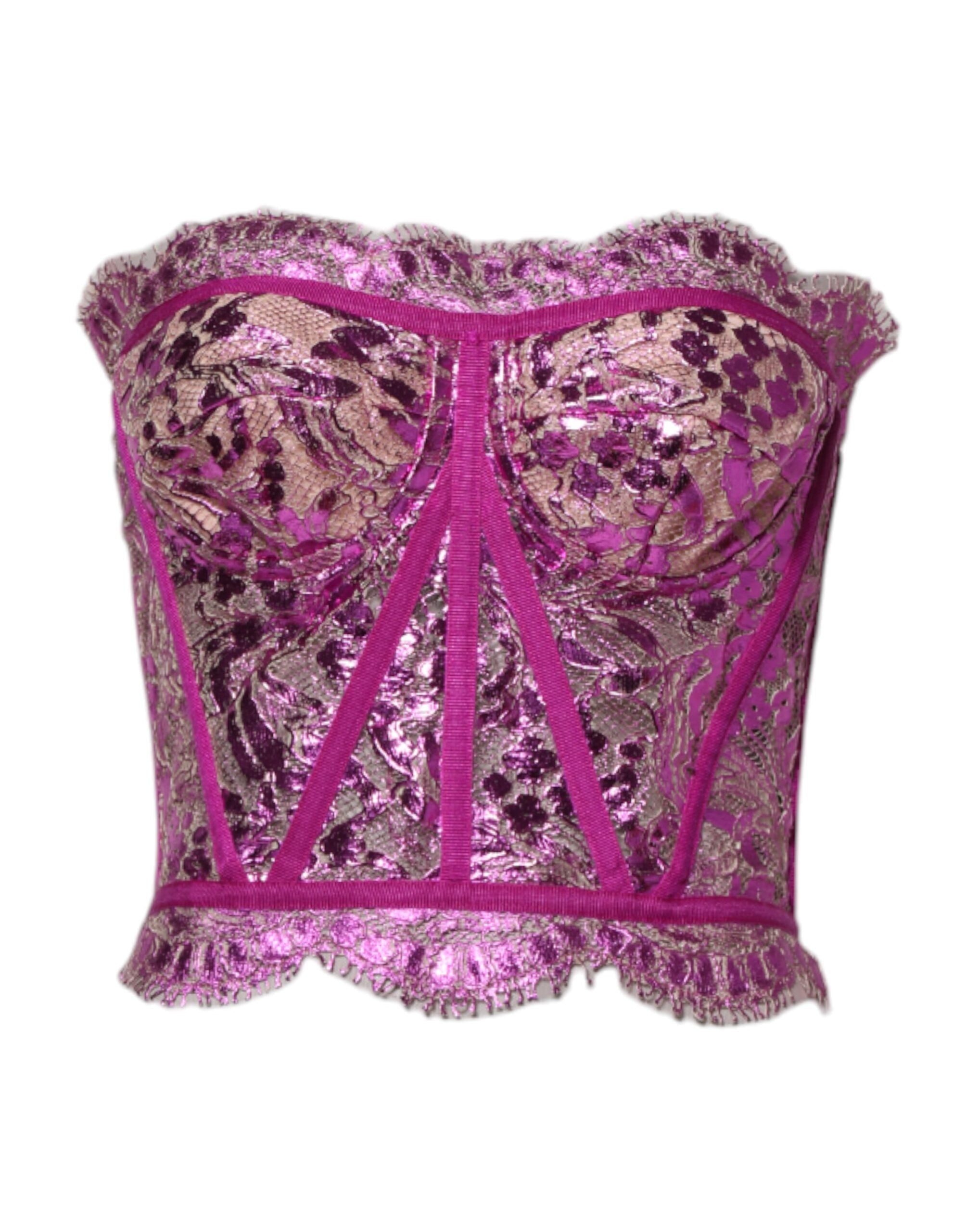 Pink Bustier Sleeveless Corset Blouse Top - ventzia