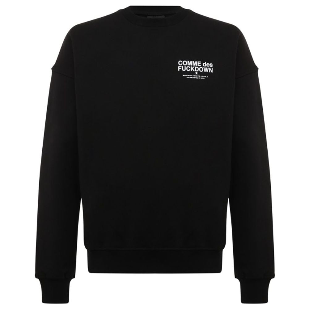 Black Cotton Sweater - ventzia